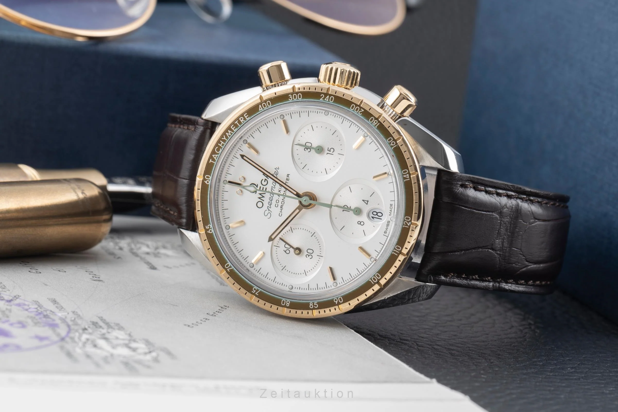 Omega Speedmaster chronograph steel / gold automatic men's watch 324.23.38.50.02.001  [2506702] - Image 3