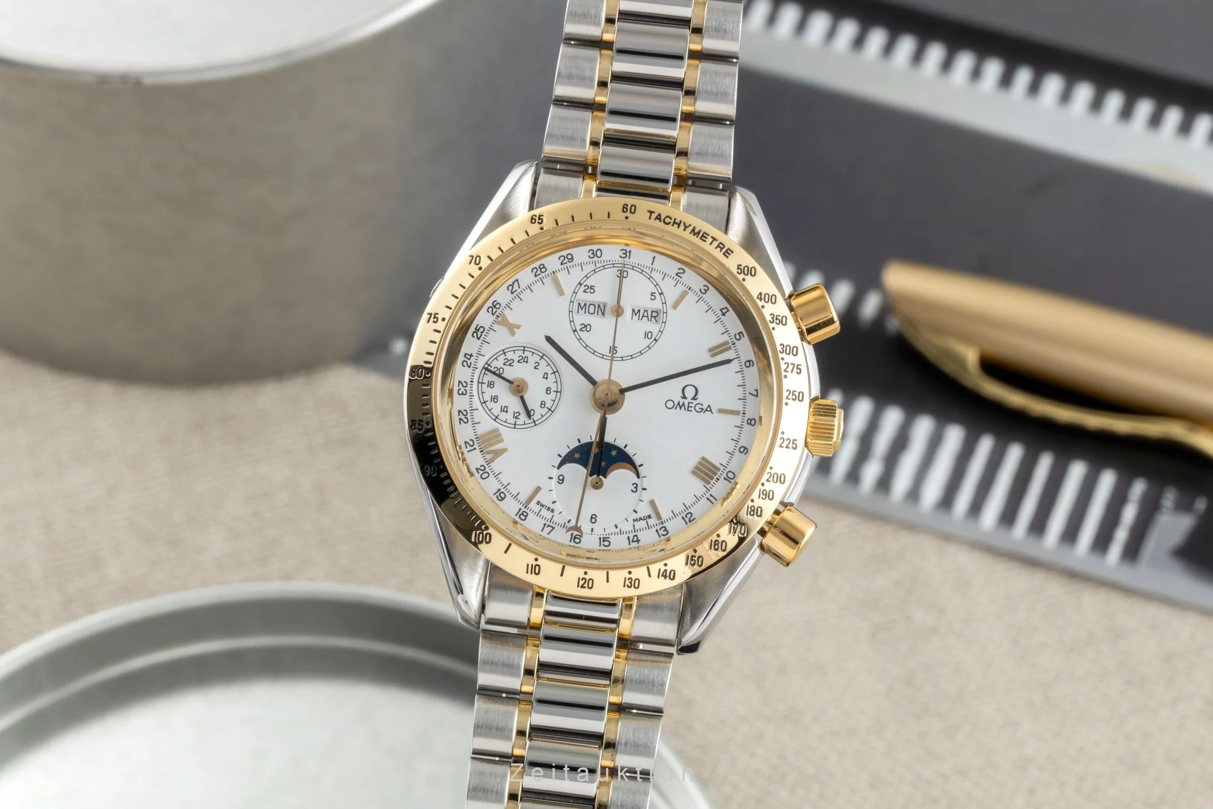 Omega Speedmaster chronograph steel / gold automatic men's watch 3730.20.00, 175.0034  [2504570] - Image 2