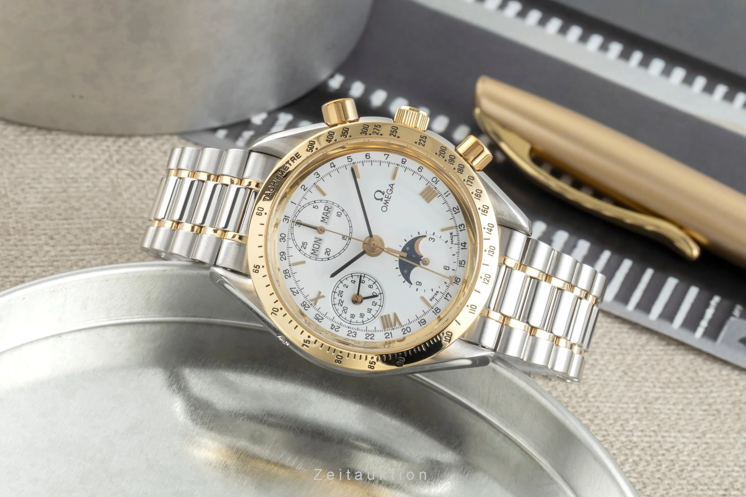 Omega Speedmaster chronograph steel / gold automatic men's watch 3730.20.00, 175.0034  [2504570] - Image 3