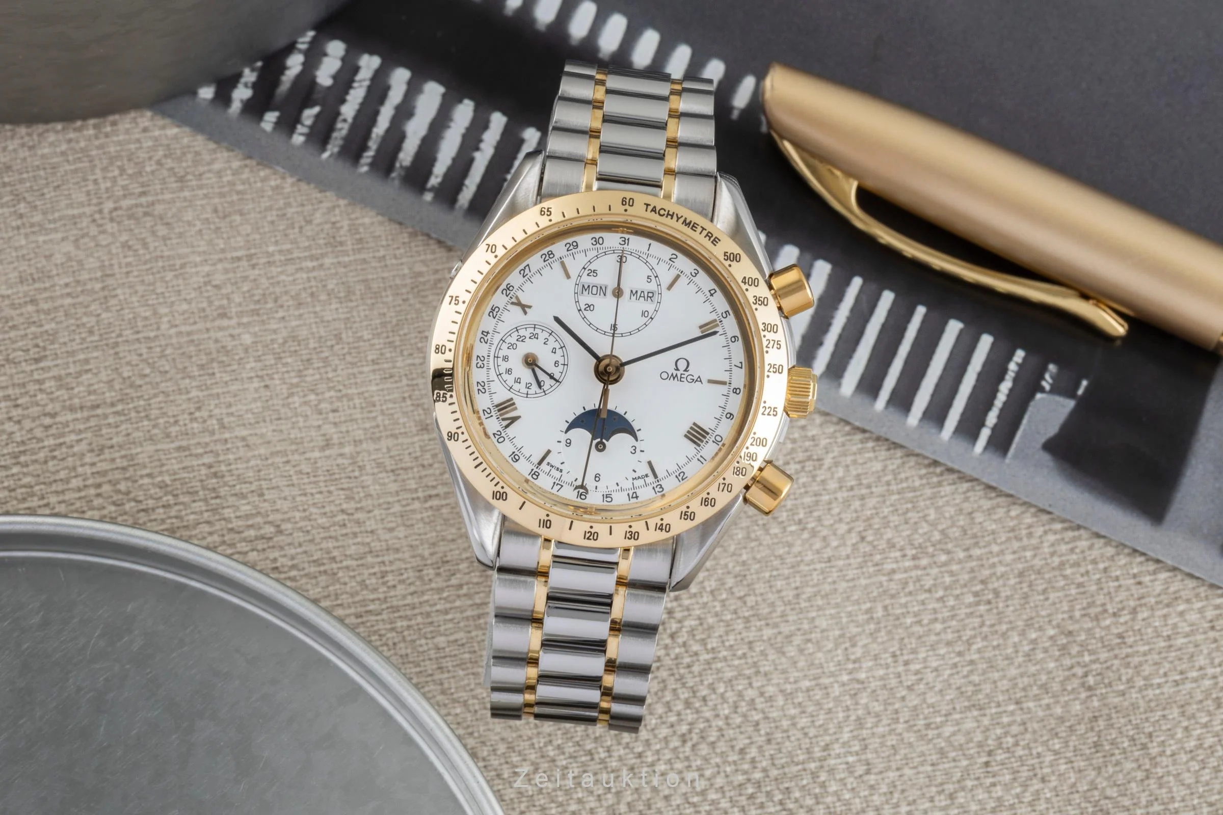 Omega Speedmaster chronograph steel / gold automatic men's watch 3730.20.00, 175.0034  [2504570] - Image 4