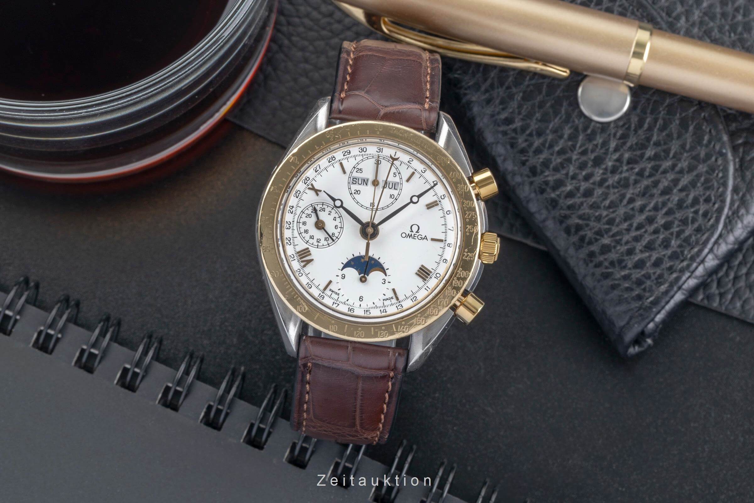 Omega Speedmaster chronograph steel / gold automatic men's watch 3730.20.80  [2501825] - Image 4