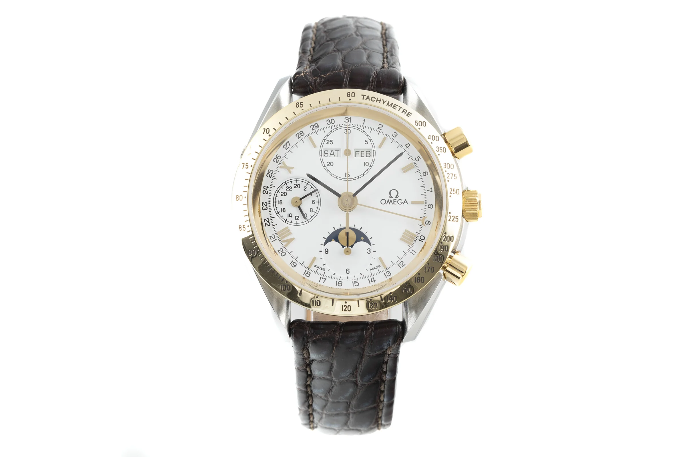 Omega Speedmaster chronograph steel / gold automatic men's watch DA175.0034 LP: 6500EUR  [2110687] - Image 4