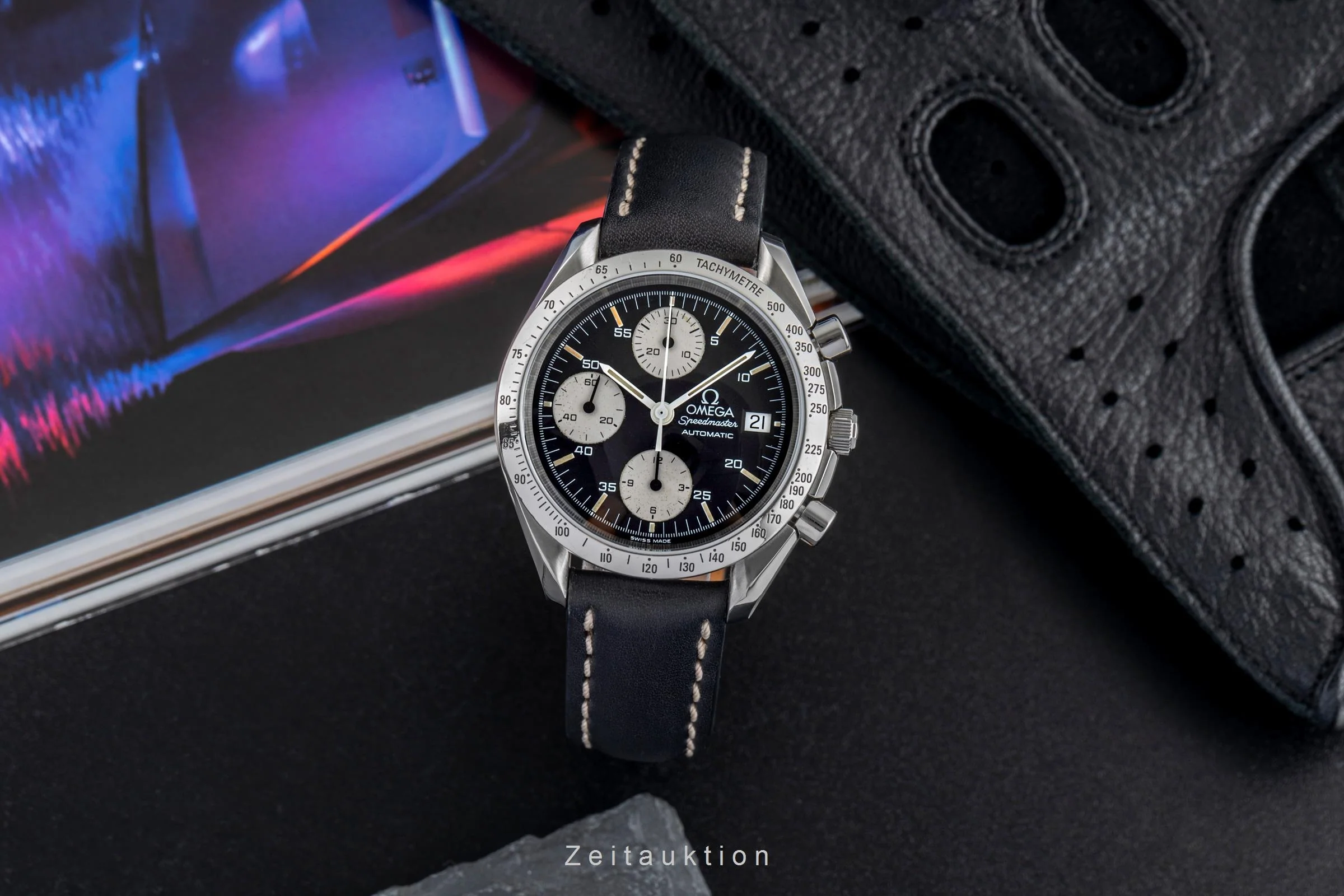 Omega Speedmaster Date chronograph steel automatic men's watch 3511.50.00 LP: 5700EUR  [2503410] - Image 4
