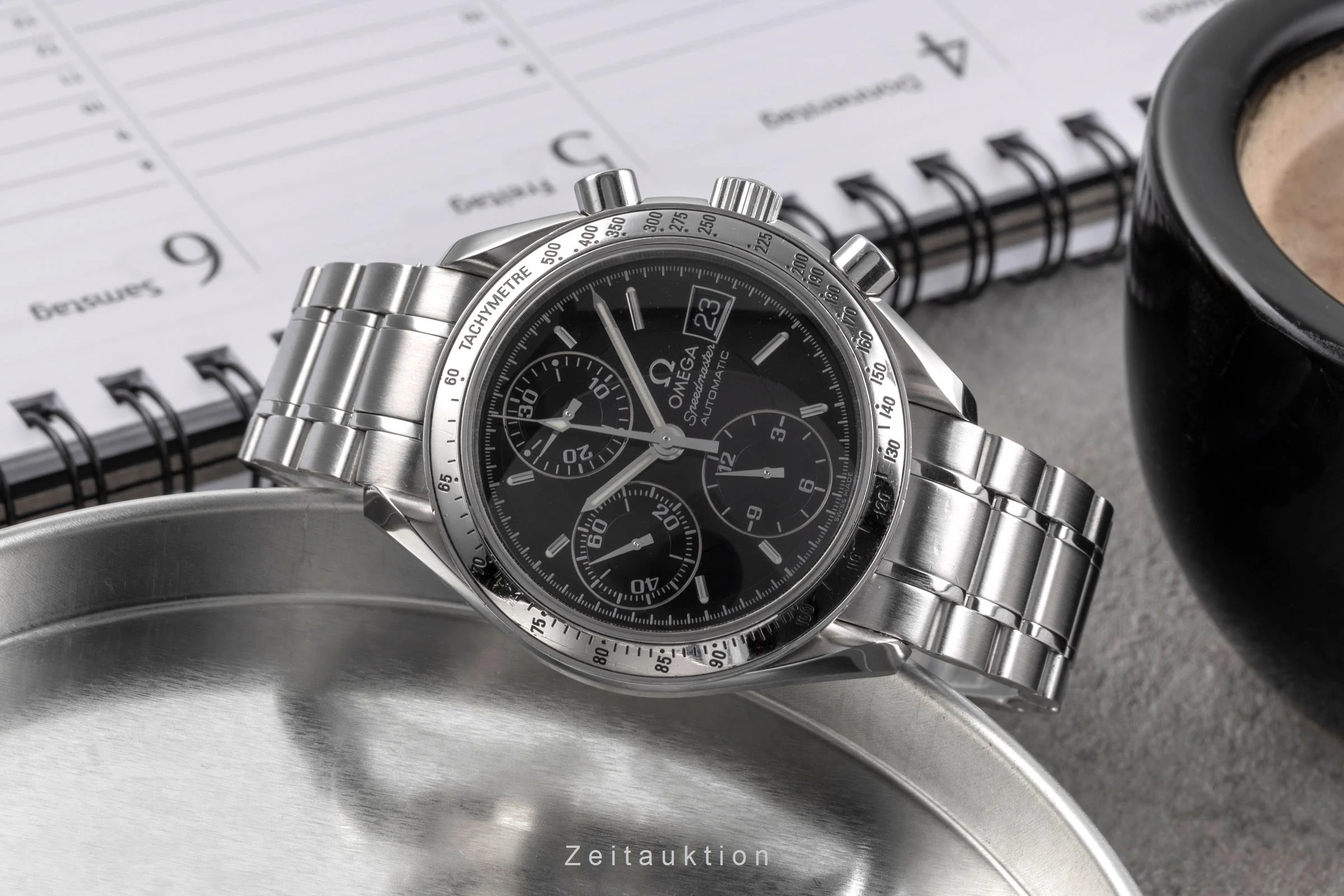 Omega Speedmaster Date chronograph steel automatic men's watch 3513.50.00 LP: 6100EUR  [2502973] - Image 3