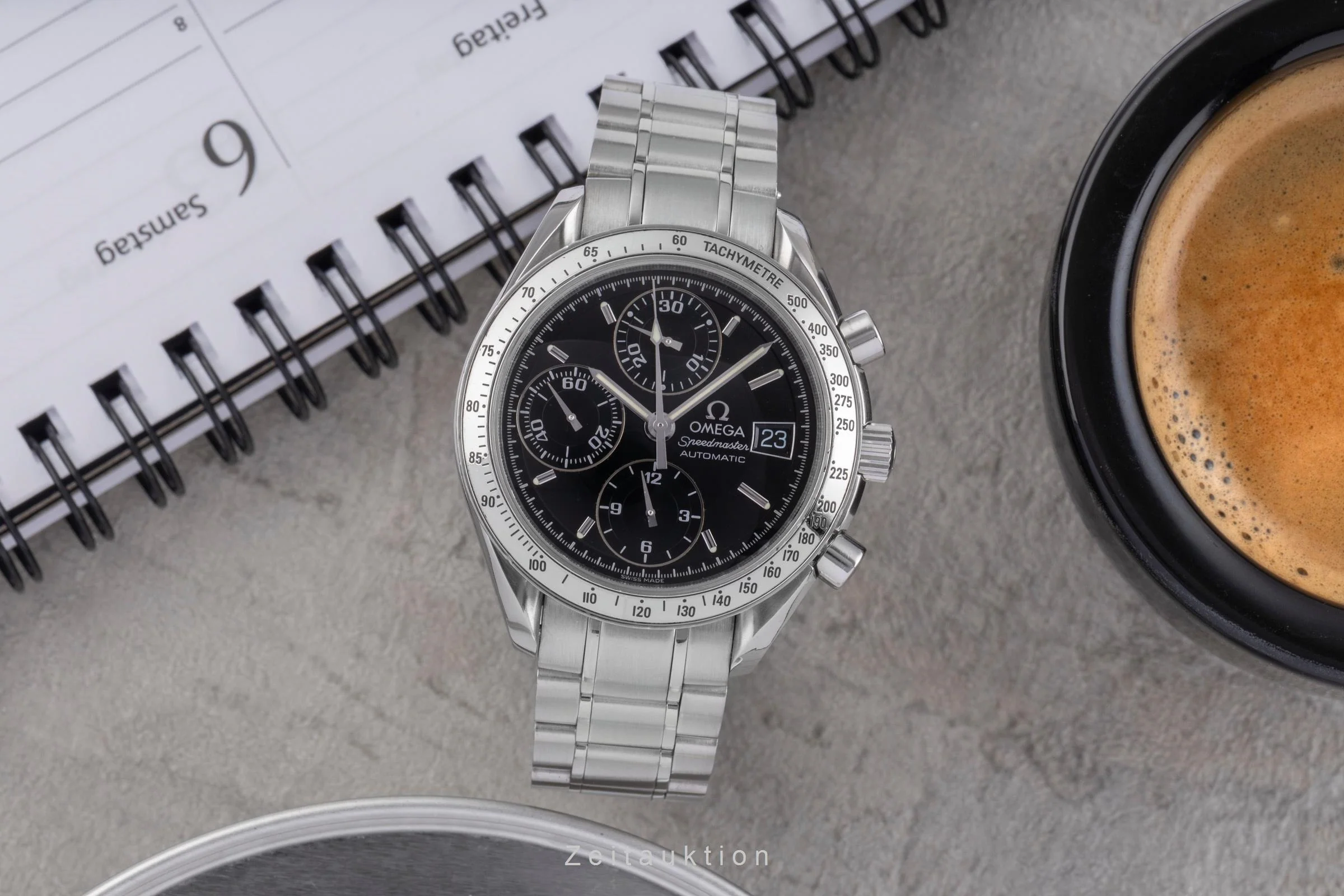 Omega Speedmaster Date chronograph steel automatic men's watch 3513.50.00 LP: 6100EUR  [2502973] - Image 4