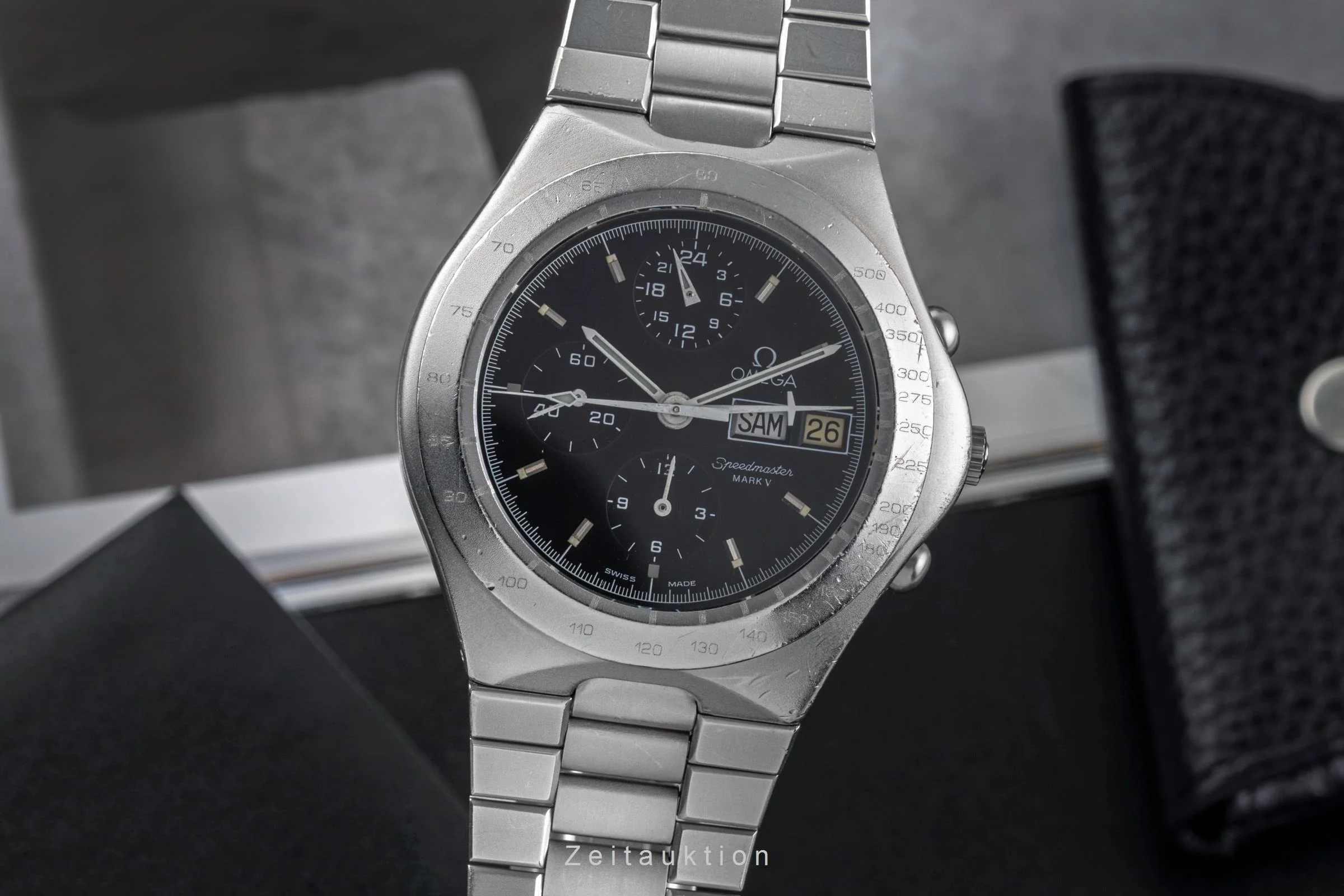 Omega Speedmaster Date chronograph steel automatic men's watch 376.0806 Vintage  [2503086] - Image 2