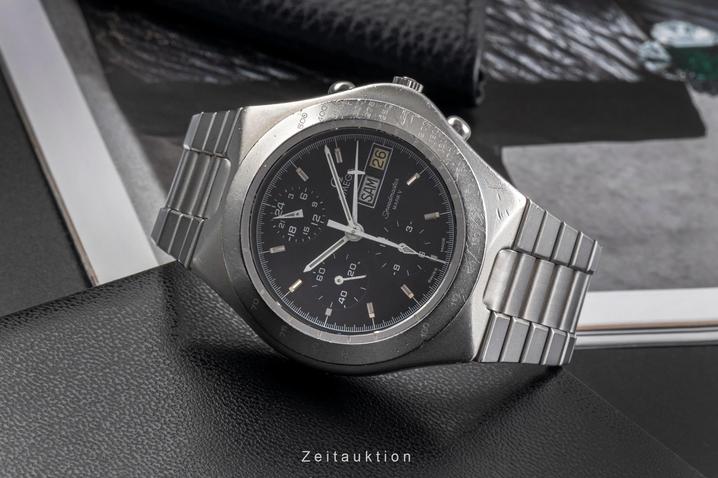 Omega Speedmaster Date chronograph steel automatic men's watch 376.0806 Vintage  [2503086] - Image 3