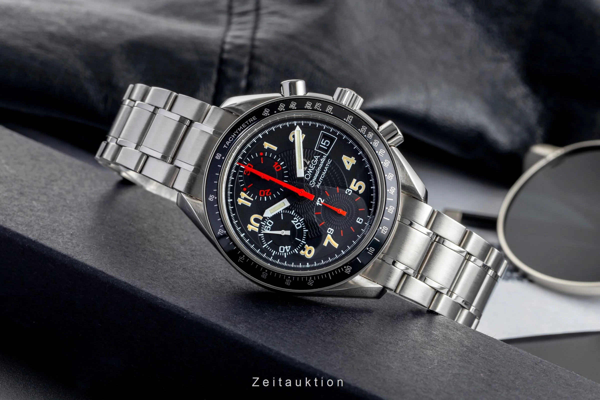 Omega Speedmaster Date chronograph steel automatic men's watch 3813.53.00 LP: 6100EUR  [2503661] - Image 3