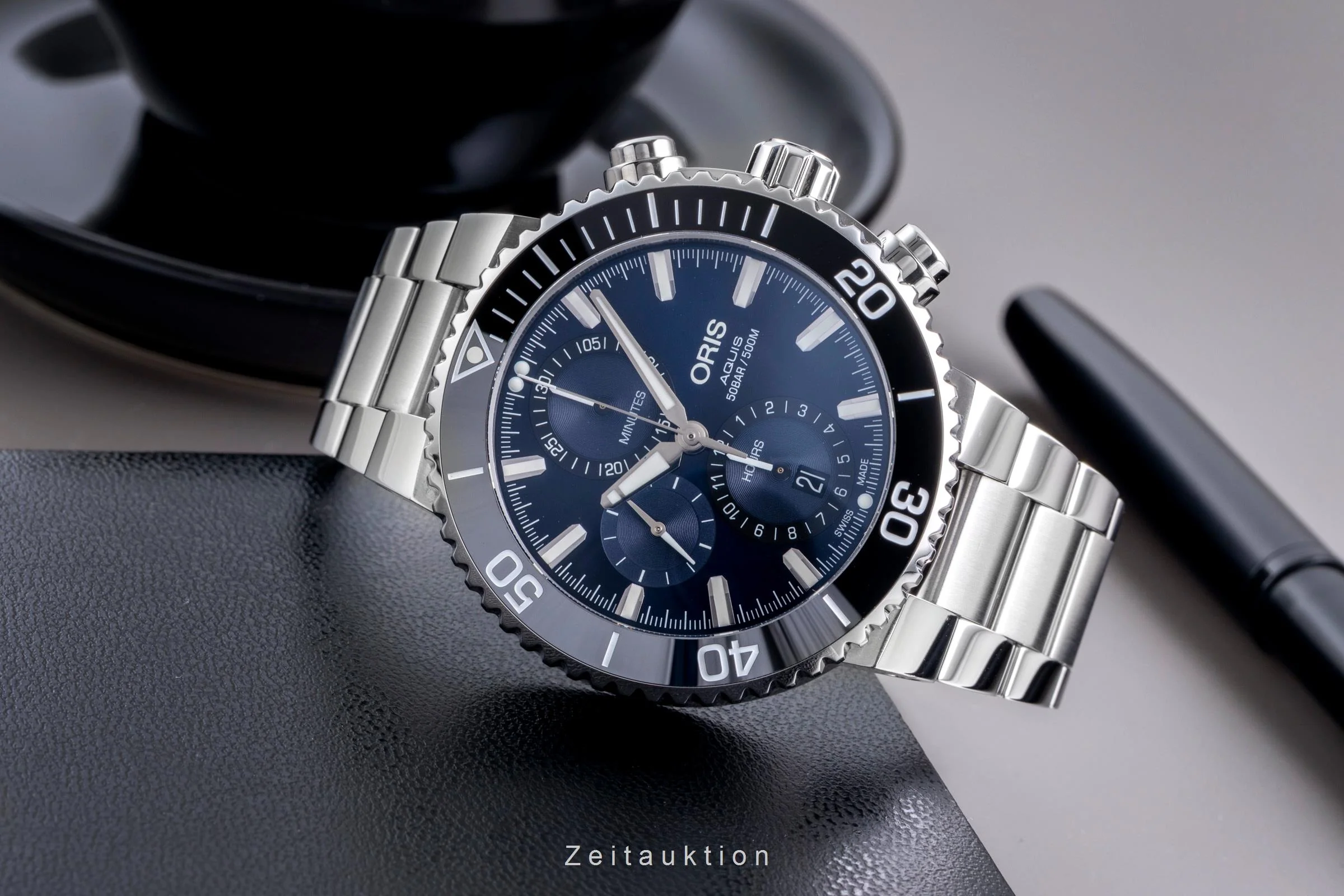 Oris Aquis Date chronograph steel automatic men's watch 01 774 7743 4155-07 8 24 05PEB LP: 3700EUR  [2507472] - Image 3