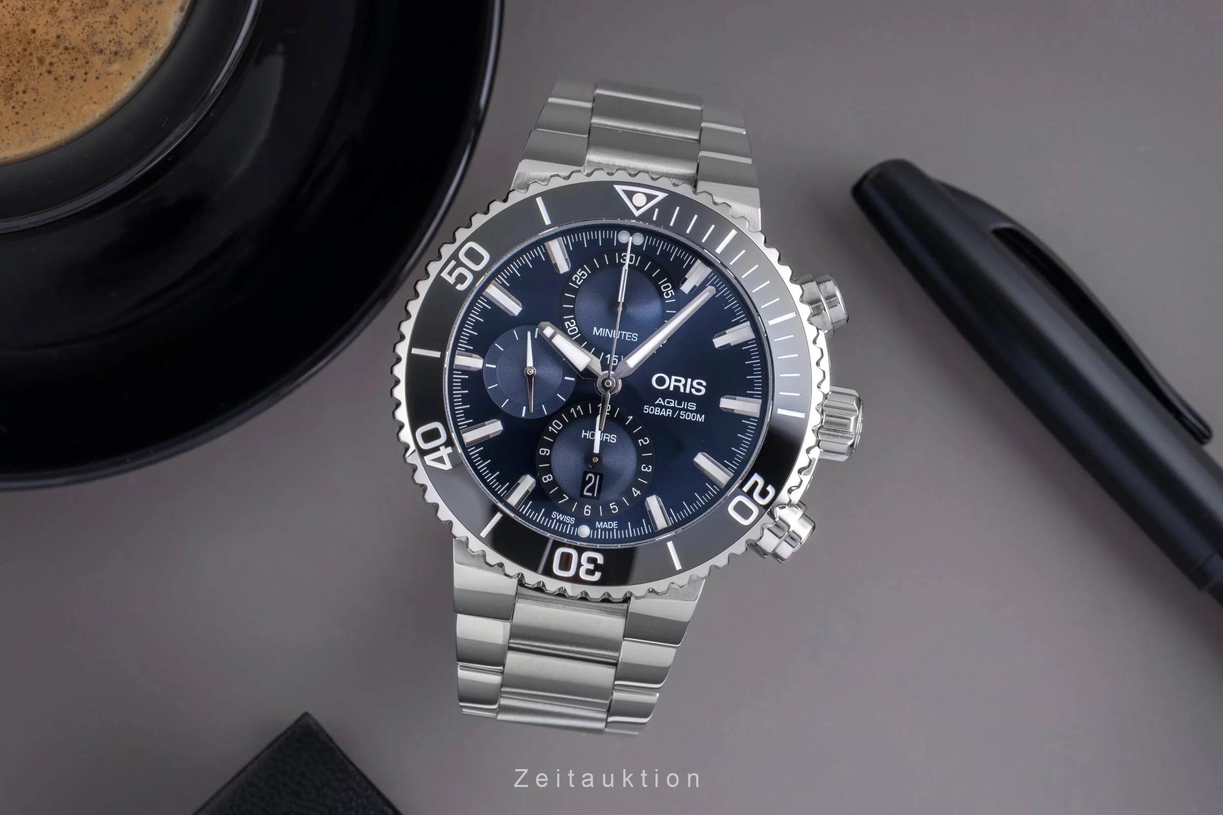 Oris Aquis Date chronograph steel automatic men's watch 01 774 7743 4155-07 8 24 05PEB LP: 3700EUR  [2507472] - Image 4