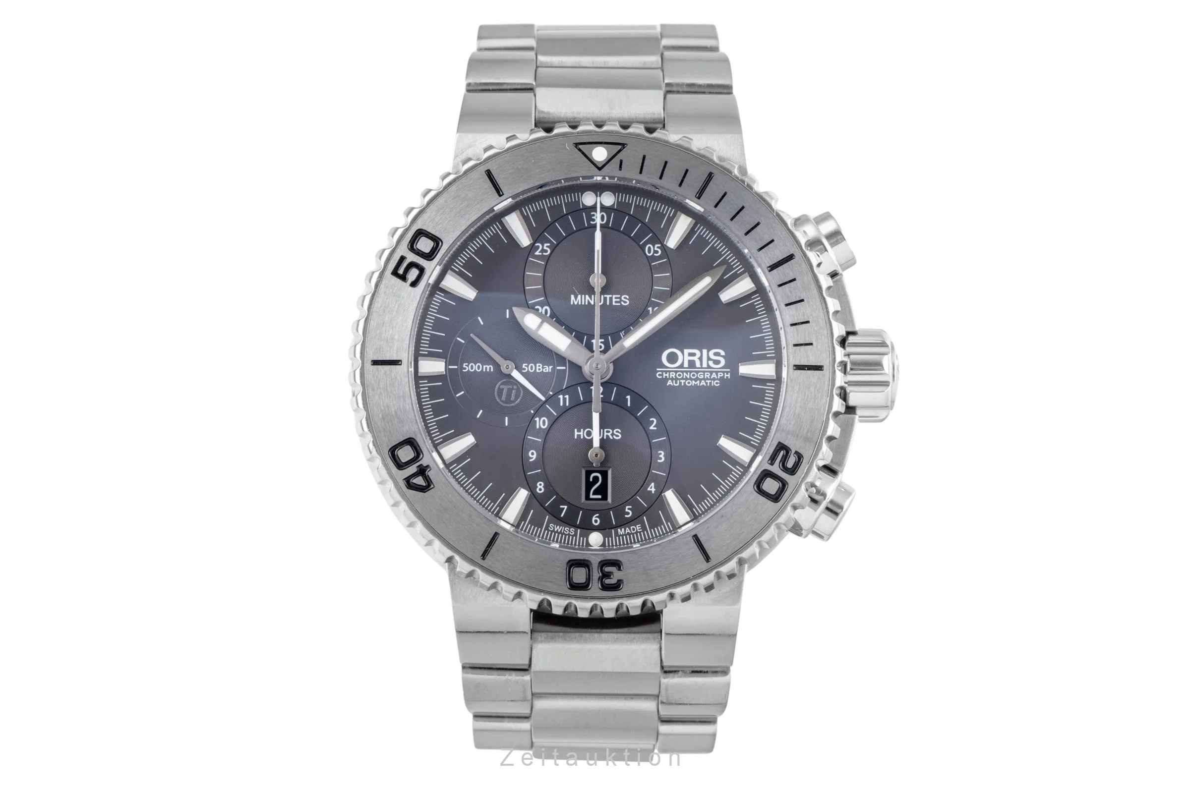 Oris Aquis Date chronograph titanium automatic men's watch 01 674 7655 7253-07 8 26 75PEB  [2505373] - Image 5