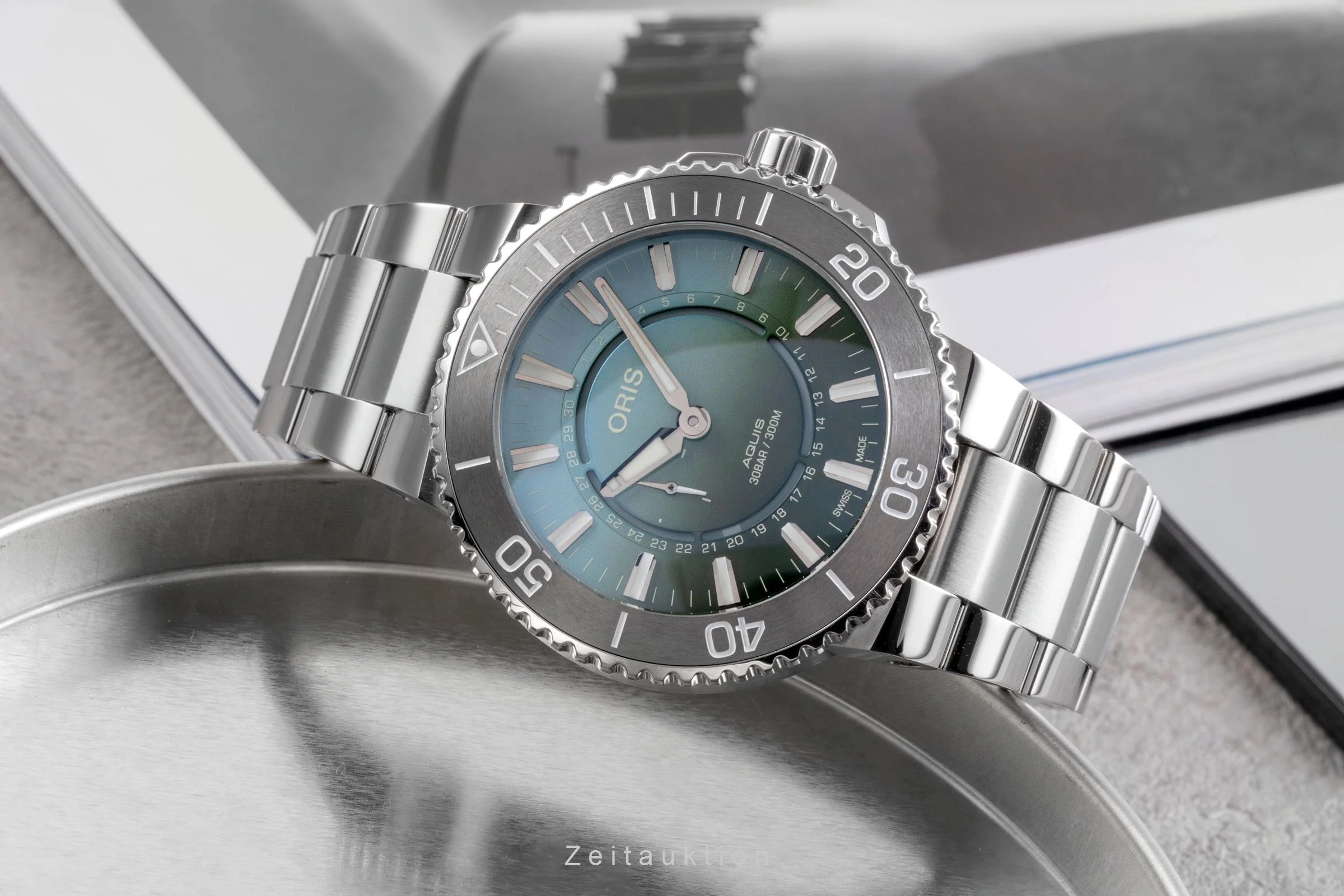 Oris Aquis Date steel automatic men's watch 01 743 7734 4197 LP: 2900EUR Limited  [2505217] - Image 3