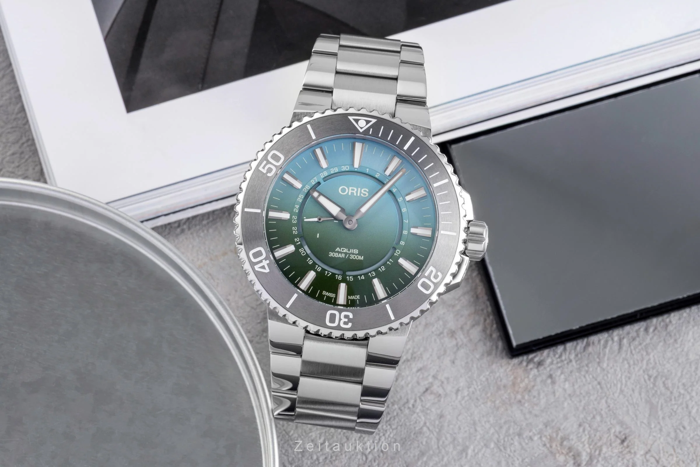 Oris Aquis Date steel automatic men's watch 01 743 7734 4197 LP: 2900EUR Limited  [2505217] - Image 4