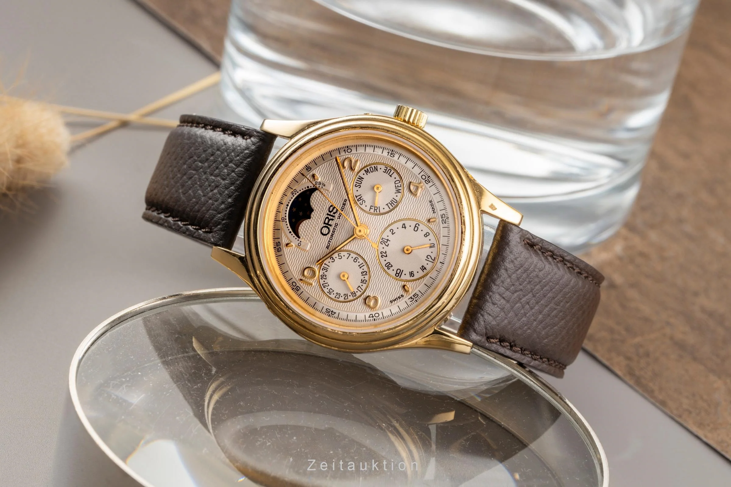 Oris silver-gilt automatic men's watch 7433  [2403135] - Image 3