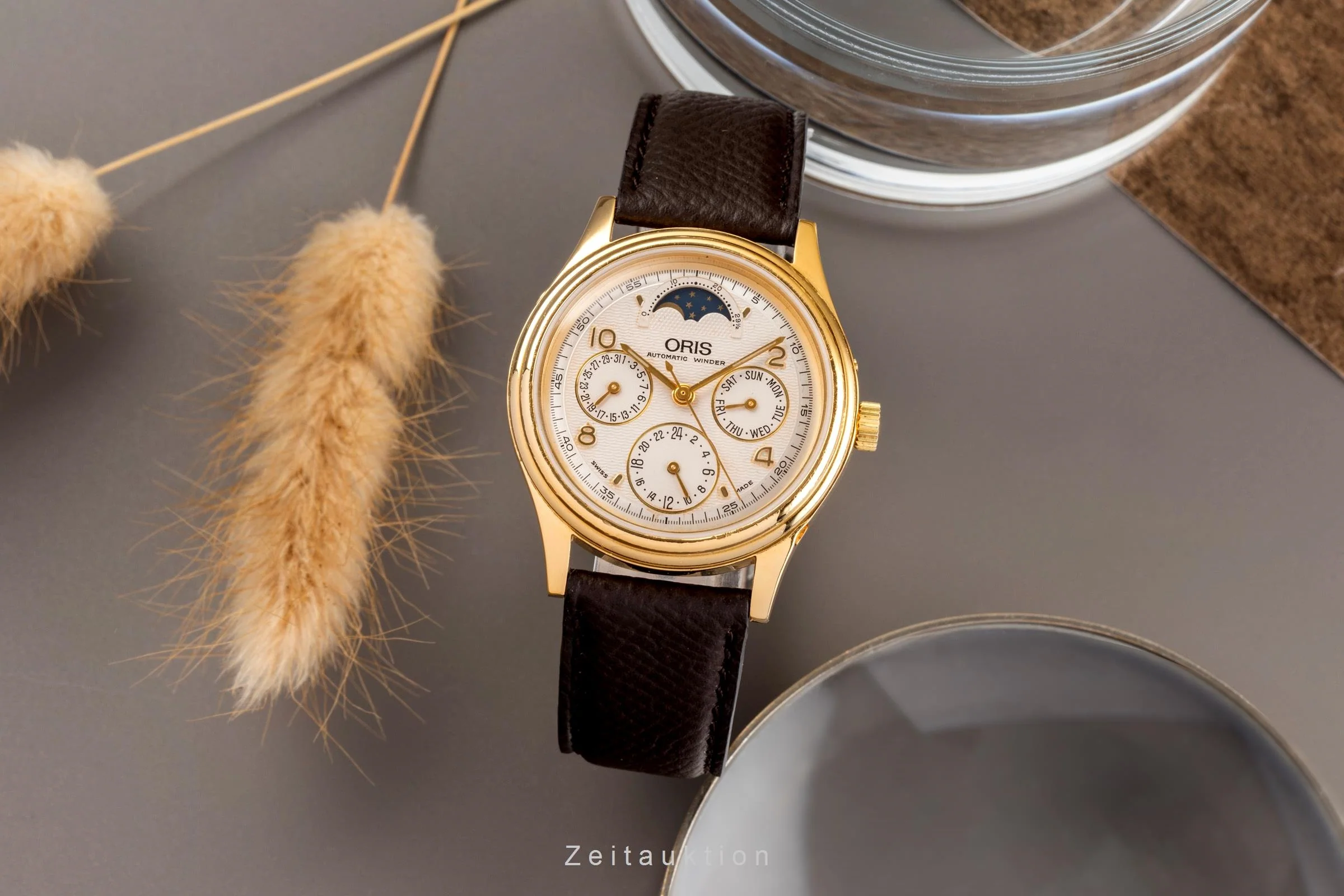 Oris silver-gilt automatic men's watch 7433  [2403135] - Image 4