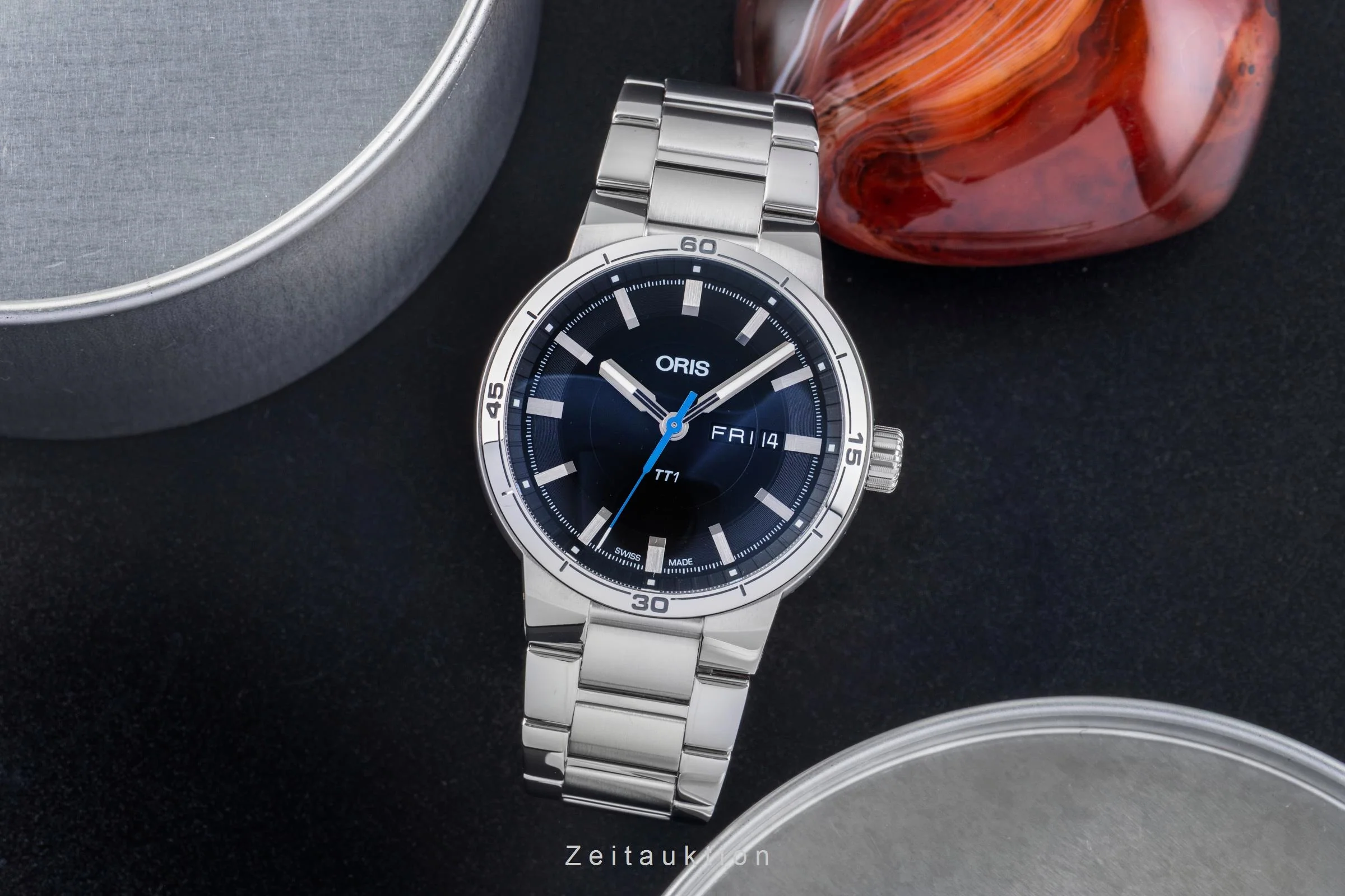 Oris TT1 steel automatic men's watch 01 735 7752 4154-07 8 24 08  [2505830] - Image 4