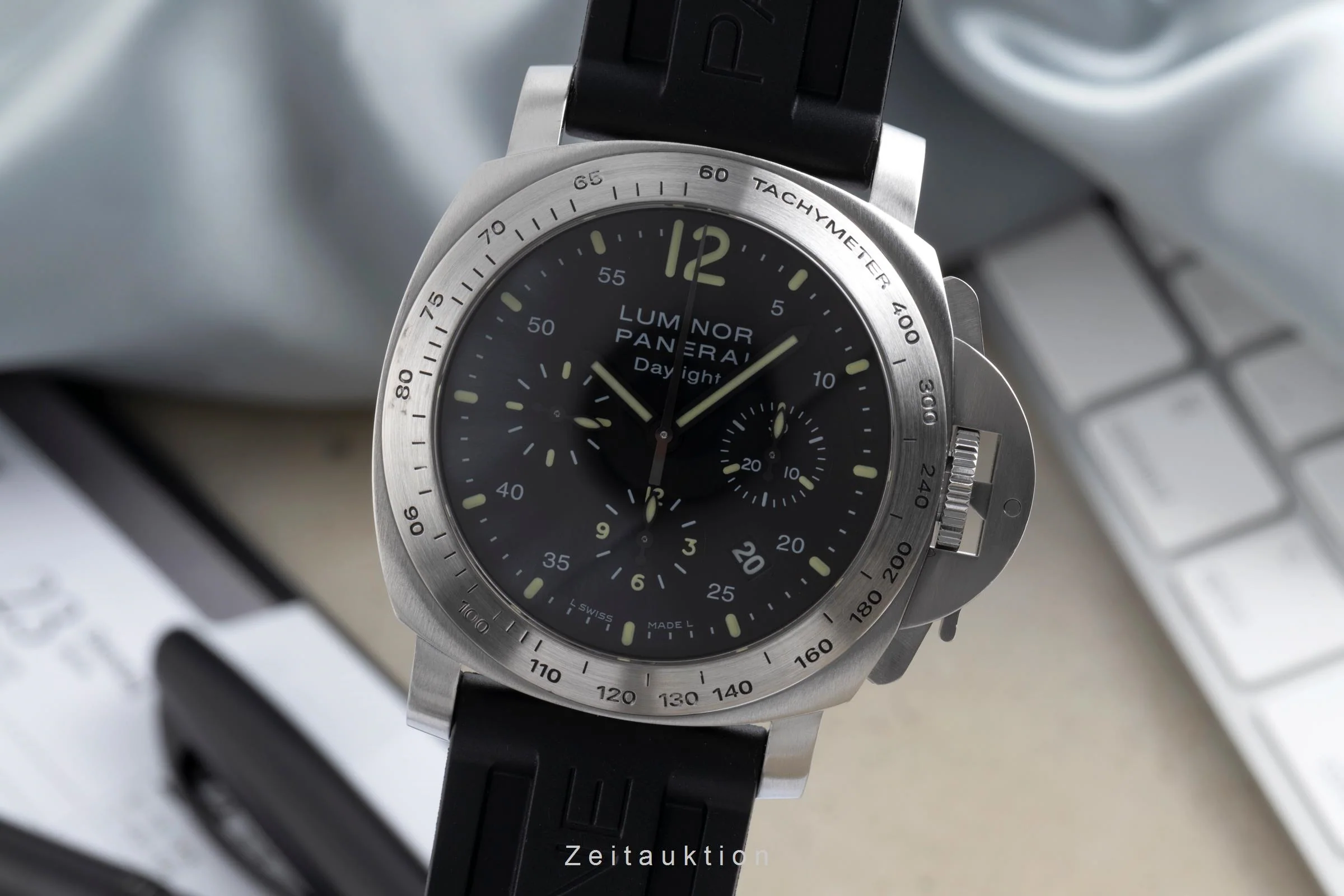 Panerai Luminor Chrono Daylight chronograph steel automatic men's watch PAM00250 LP: 10200EUR  [2503013] - Image 2