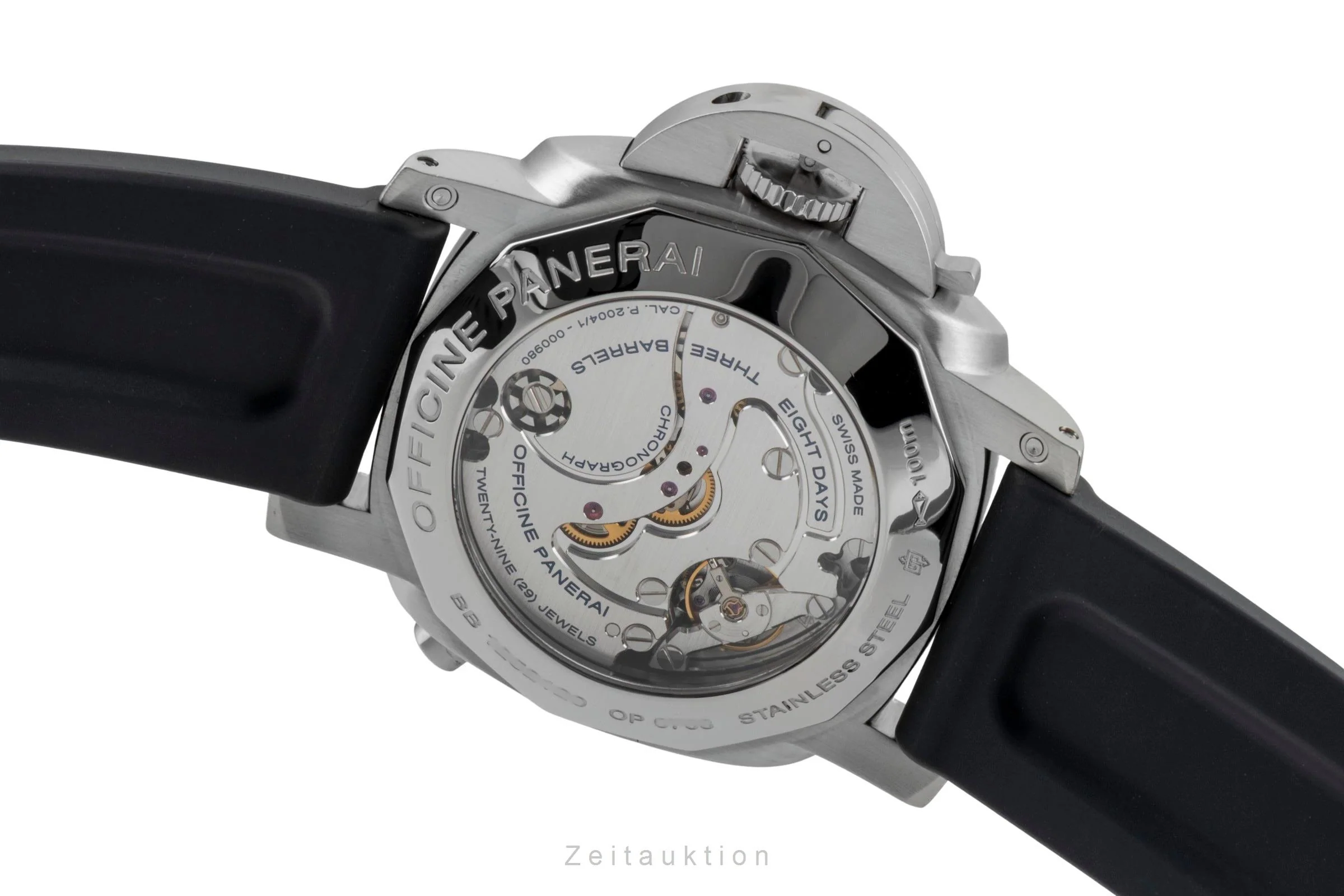 Panerai Luminor GMT chronograph steel manual winding men's watch PAM00275  [2600980] - Image 12