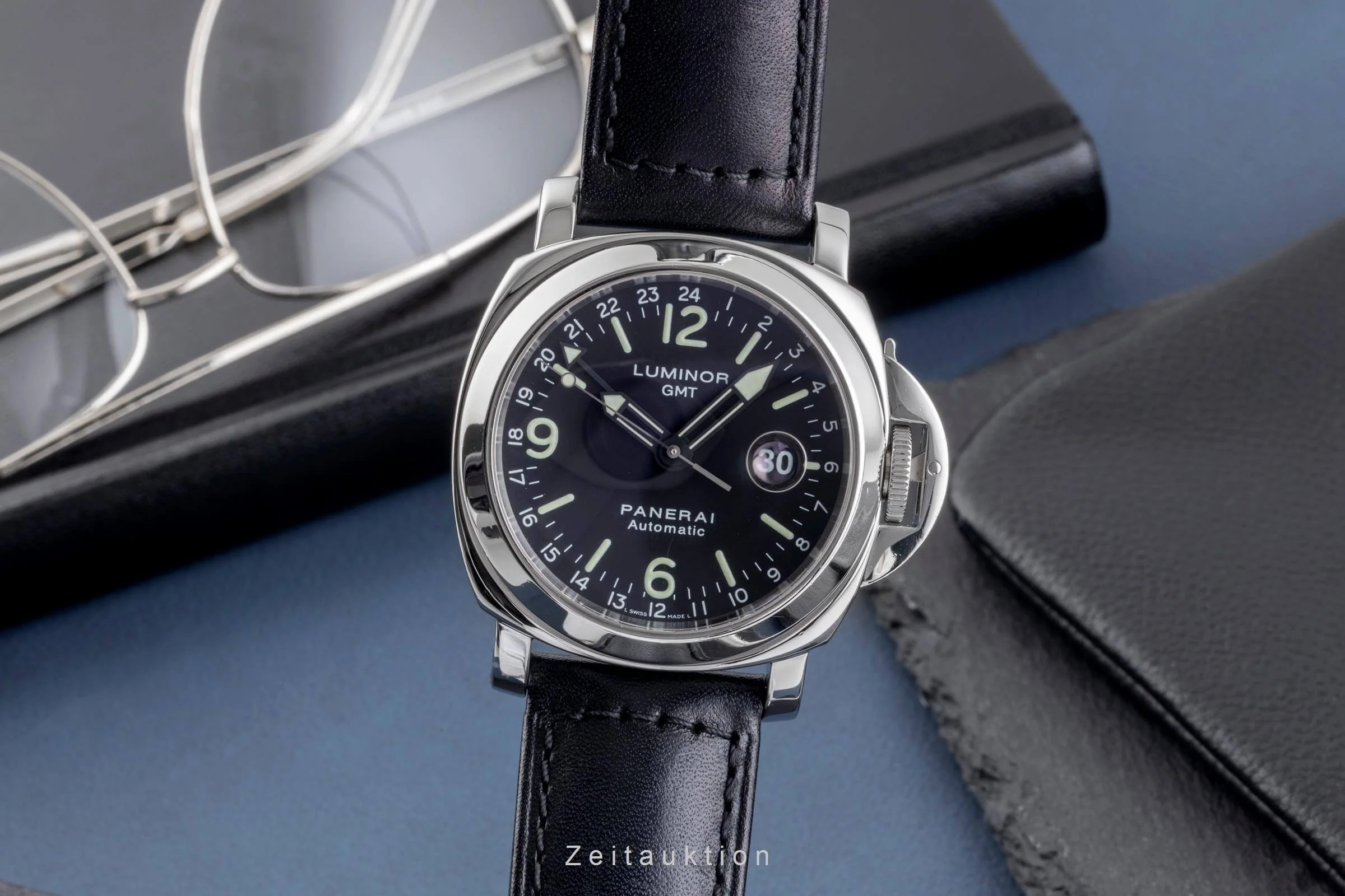 Panerai Luminor GMT steel automatic men's watch PAM00063  [2501188] - Image 2