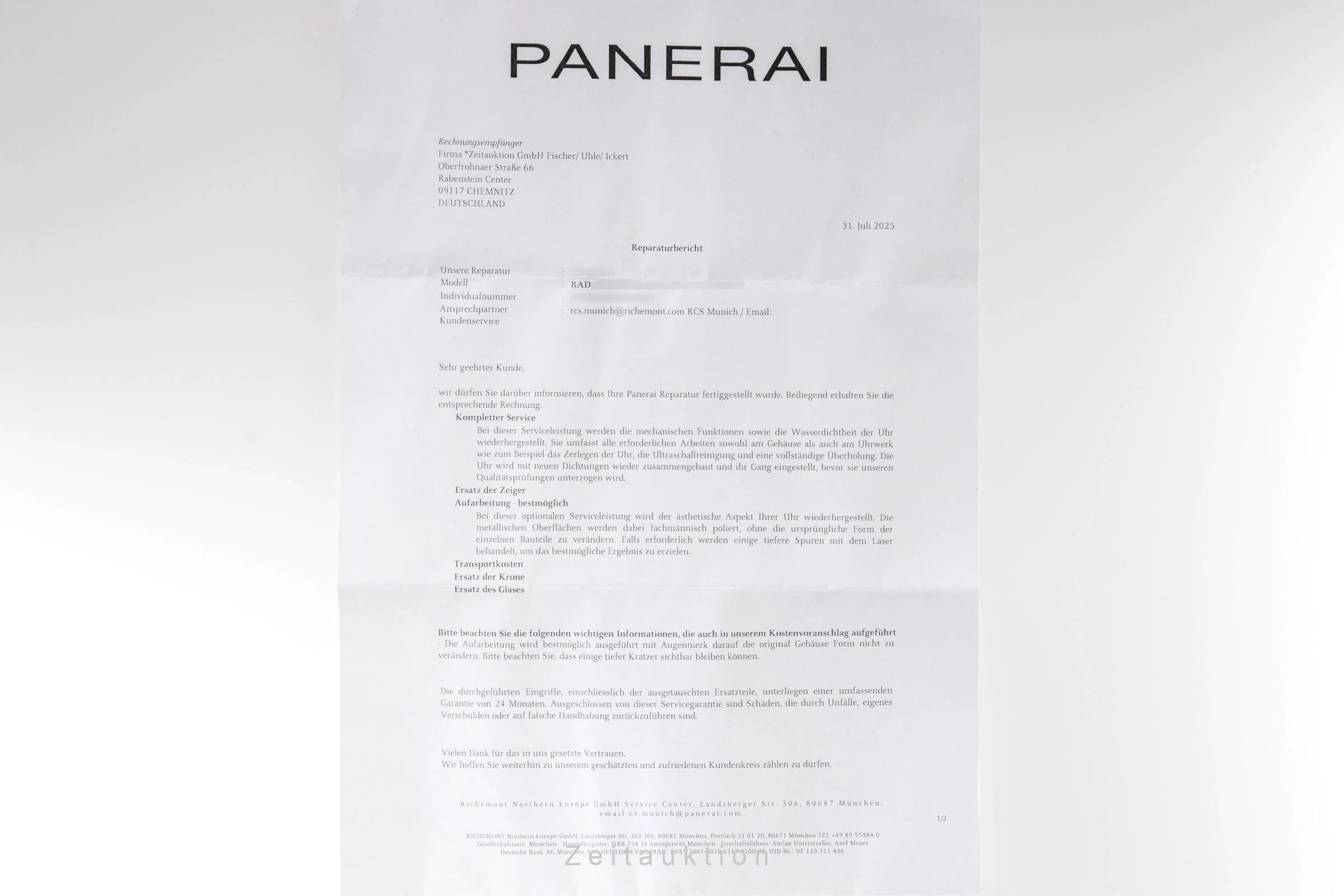 Panerai Radiomir steel manual winding men's watch PAM00662 Limited  [2502109] - Image 16
