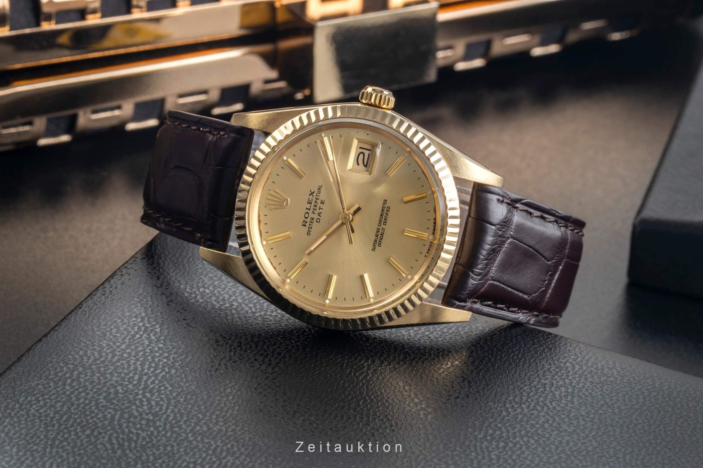 Rolex Date 14 ct yellow gold automatic men's watch 15037 Vintage  [2500495] - Image 3