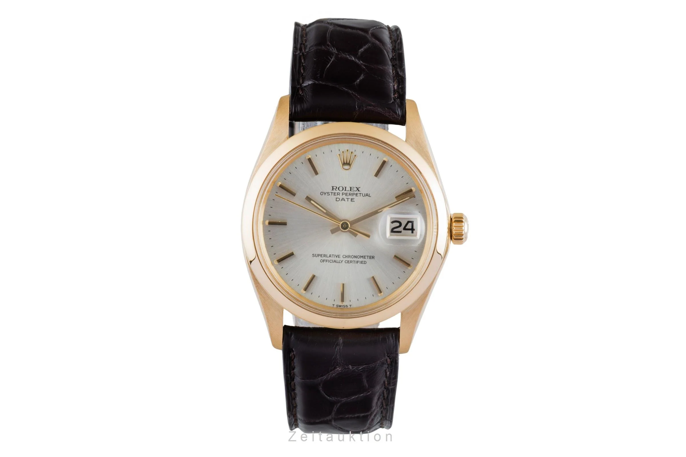 Rolex Date 18 ct gold automatic men's watch 1500 Vintage  [2505934] - Image 5