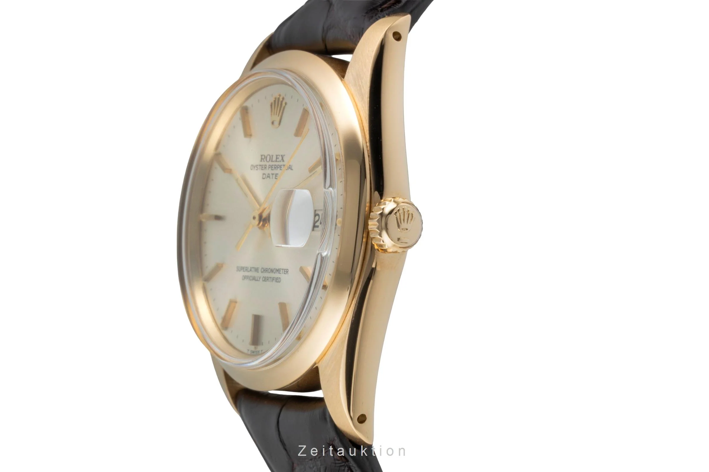 Rolex Date 18 ct gold automatic men's watch 1500 Vintage  [2505934] - Image 7