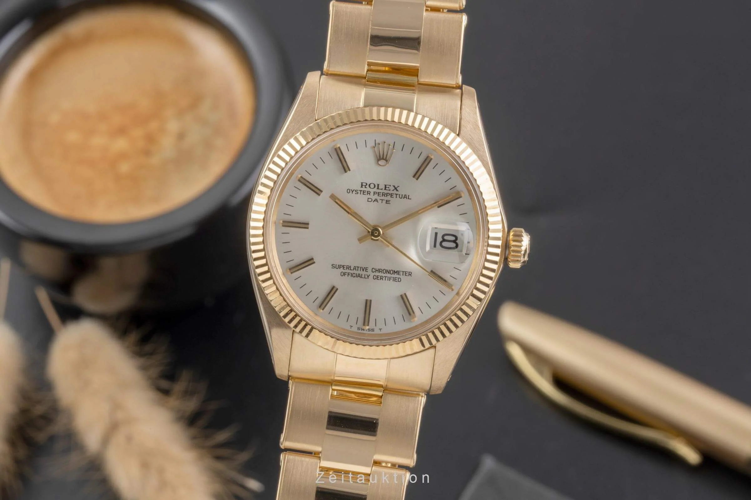 Rolex Date 18 ct gold automatic men's watch 1503 Vintage  [2502238] - Image 2