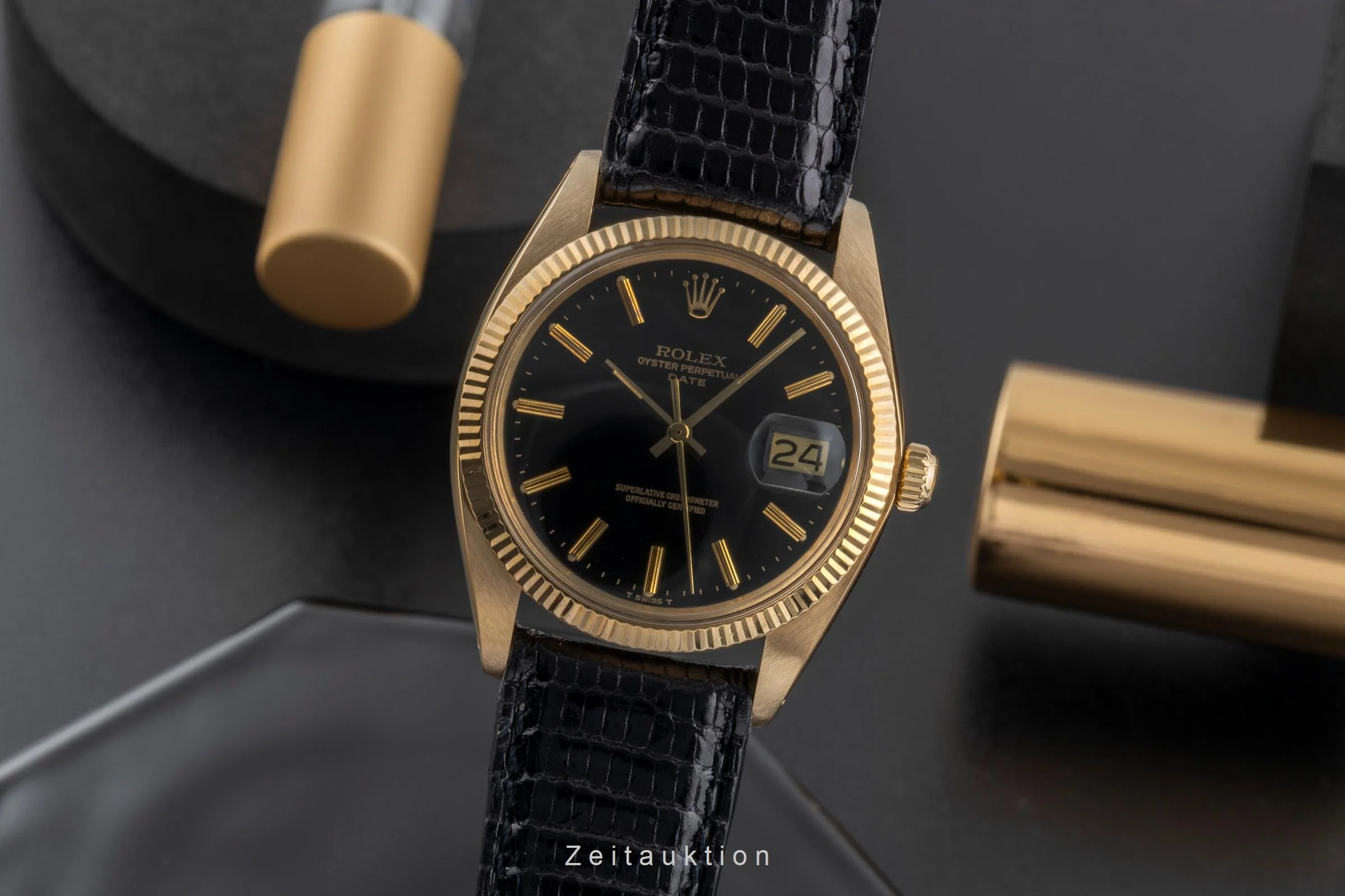 Rolex Date 18 ct gold automatic men's watch 1503 Vintage  [2504096] - Image 2