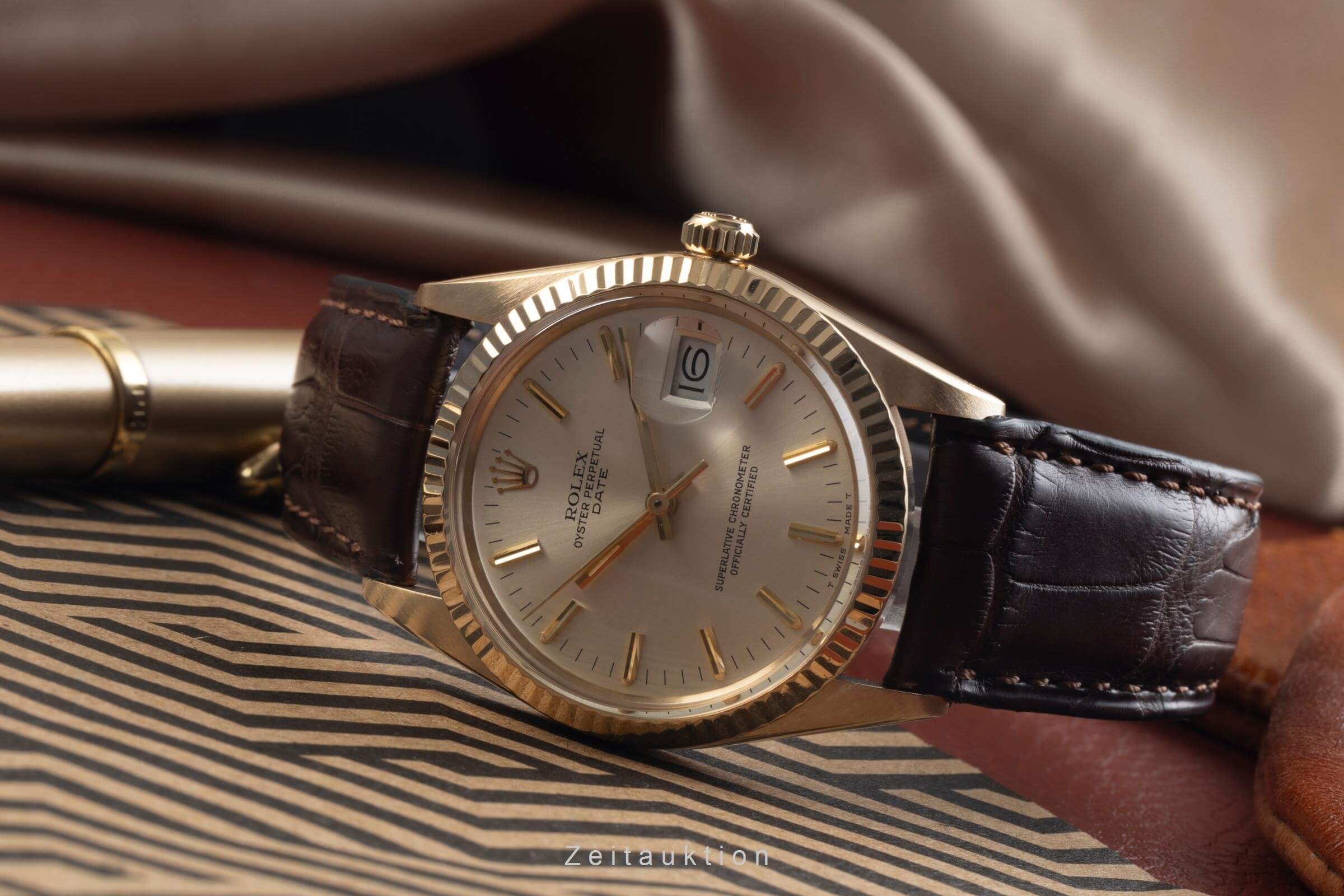 Rolex Date 18 ct gold automatic men's watch 15038  [2406355] - Image 2