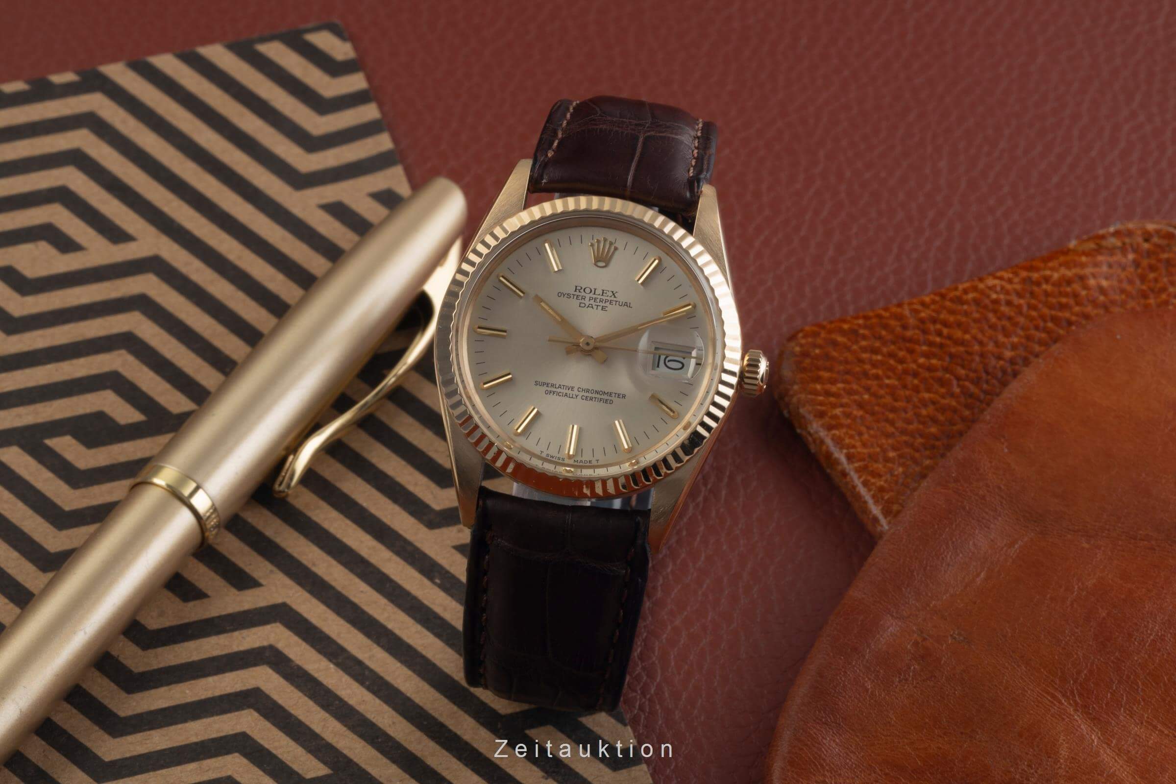 Rolex Date 18 ct gold automatic men's watch 15038  [2406355] - Image 3