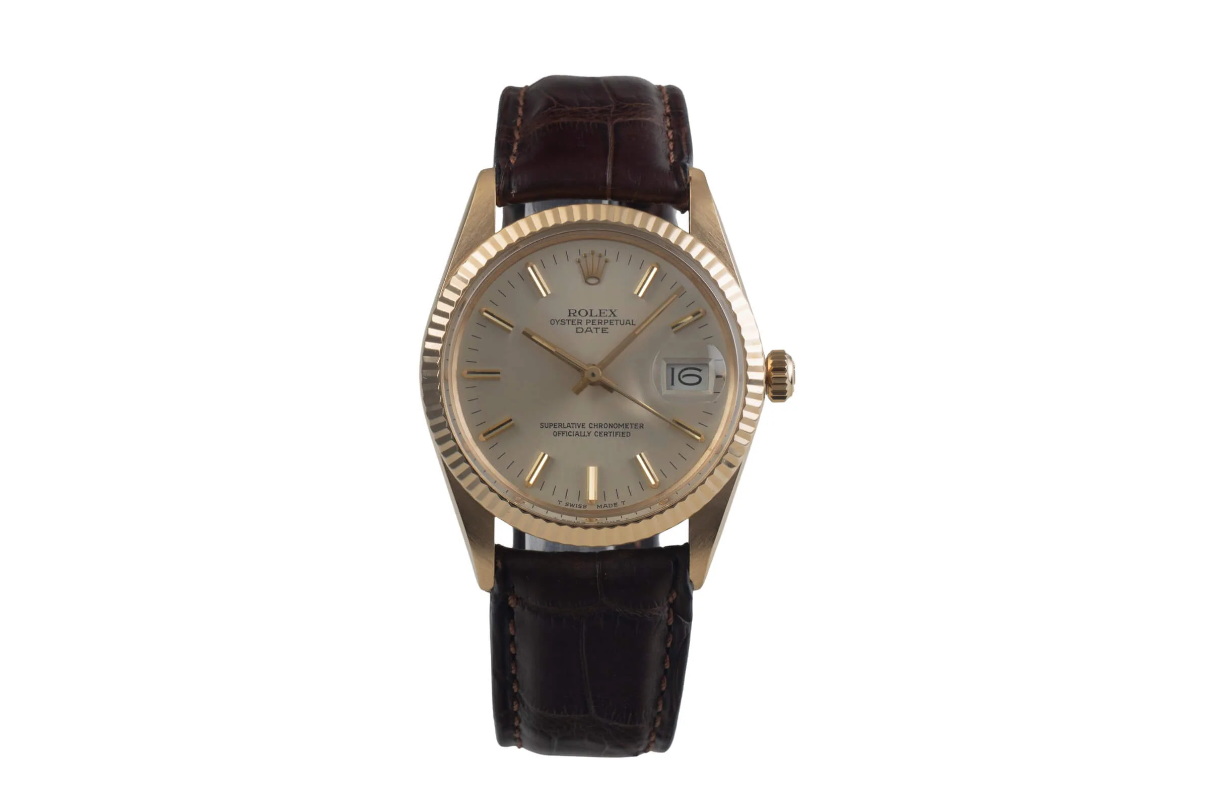 Rolex Date 18 ct gold automatic men's watch 15038  [2406355] - Image 4