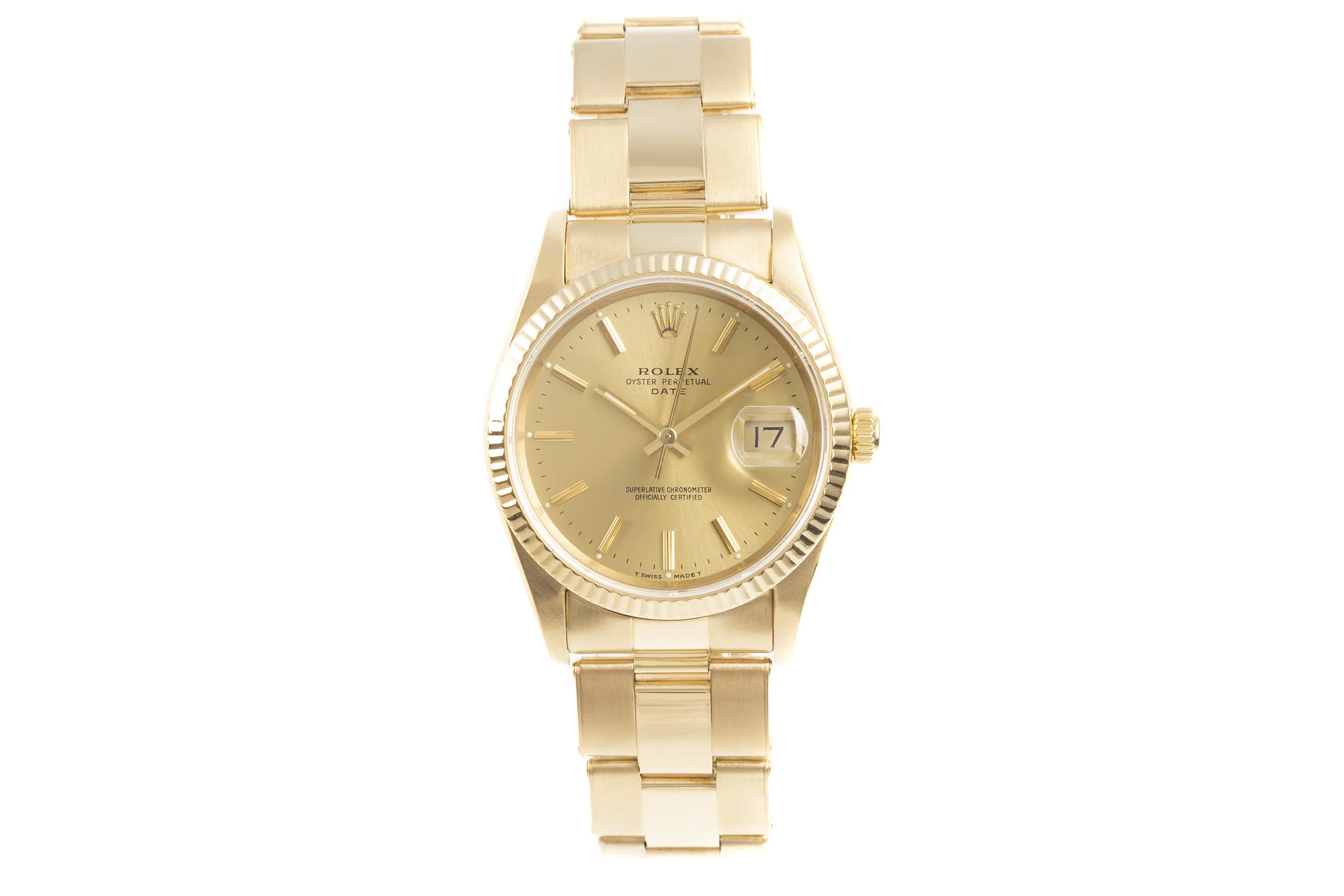 Rolex Date 18 ct gold automatic men's watch 15238  [2103279] - Image 4