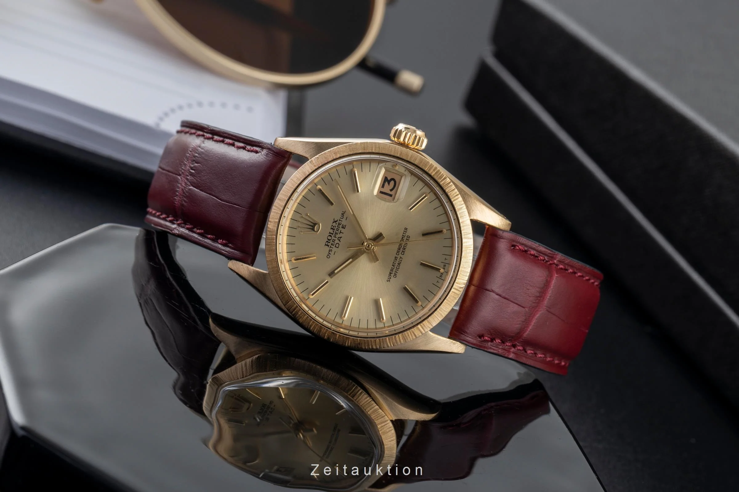 Rolex Date 18 ct gold automatic women's watch 6627  [2502473] - Image 3