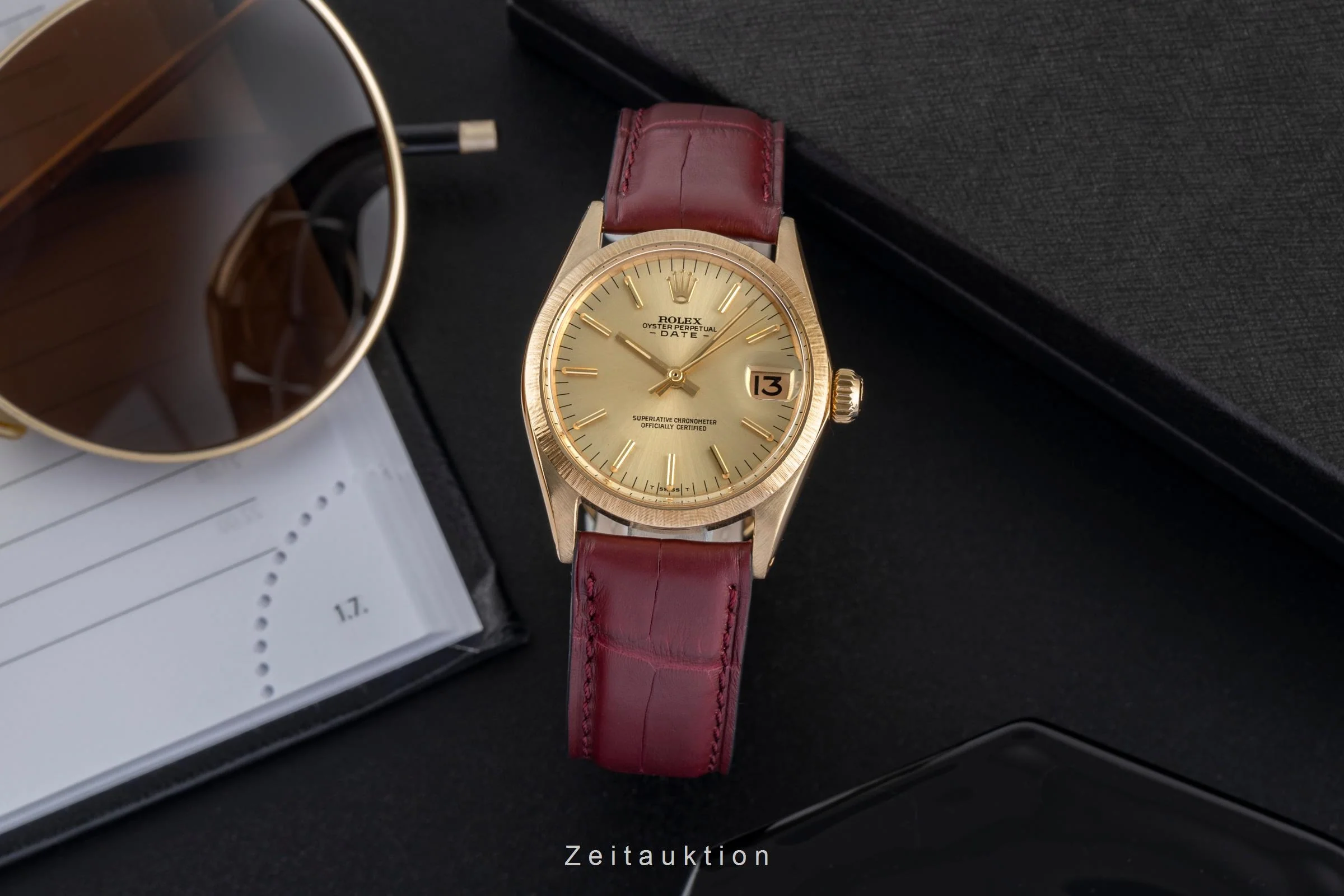 Rolex Date 18 ct gold automatic women's watch 6627  [2502473] - Image 4