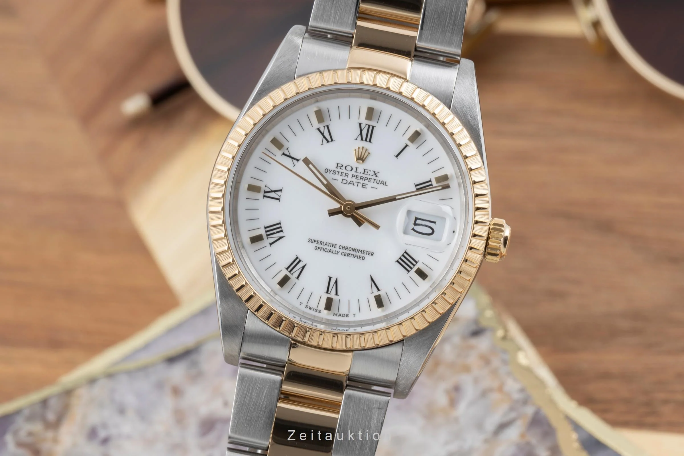 Rolex Date steel / gold automatic men's watch 15053  [2504612] - Image 2