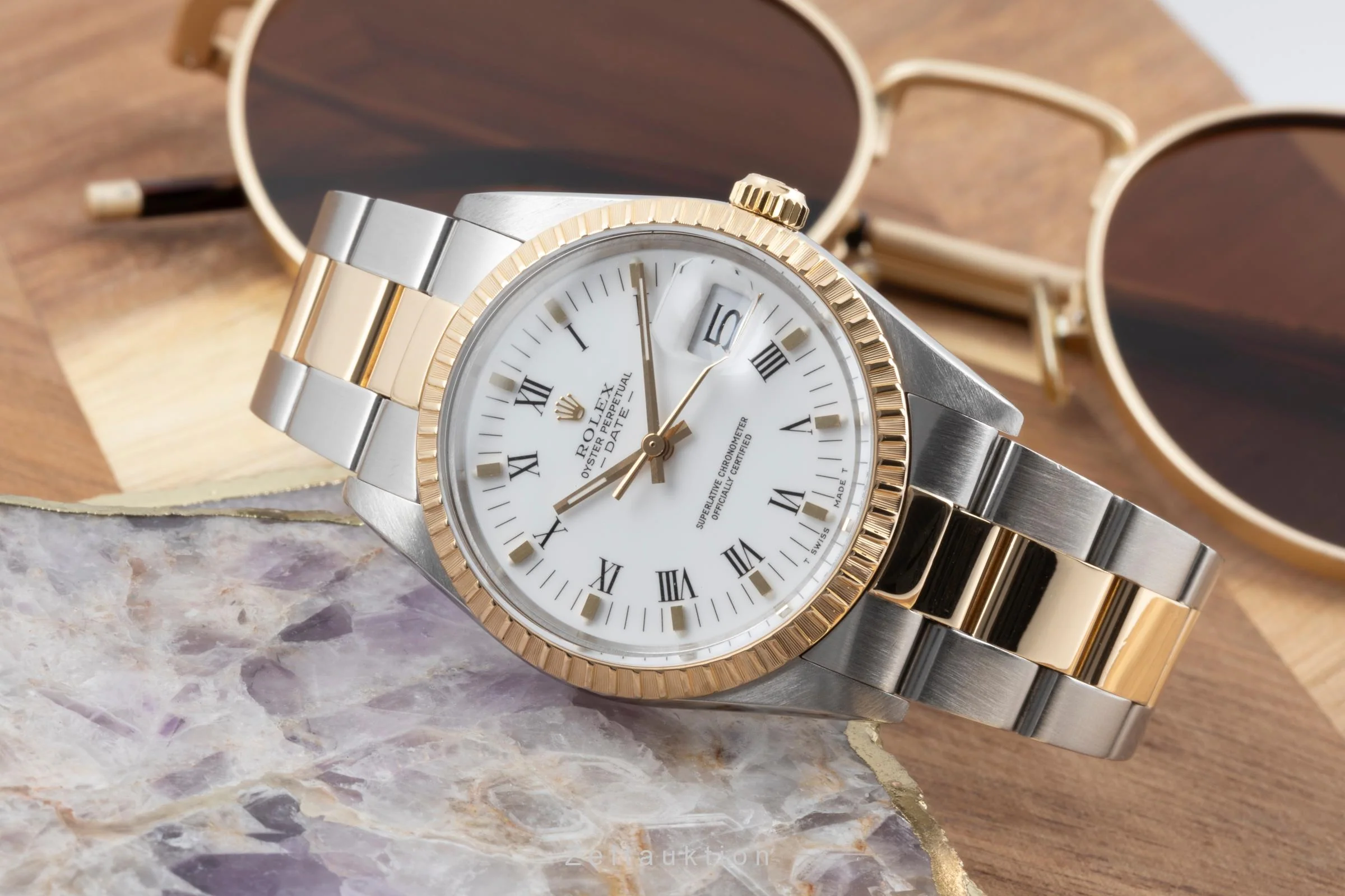 Rolex Date steel / gold automatic men's watch 15053  [2504612] - Image 3