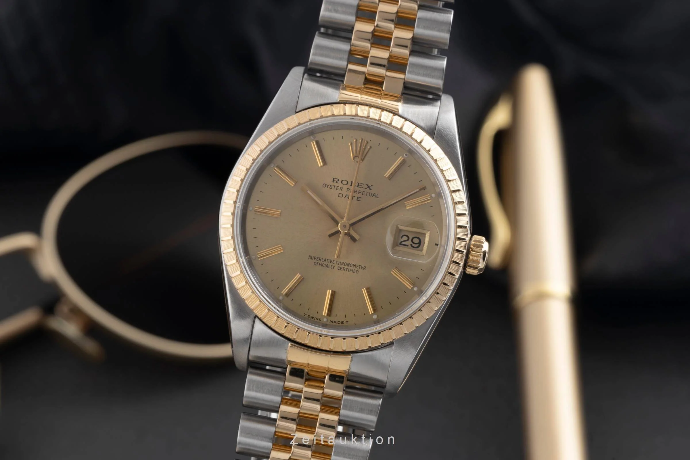 Rolex Date steel / gold automatic men's watch 15223  [2501907] - Image 2
