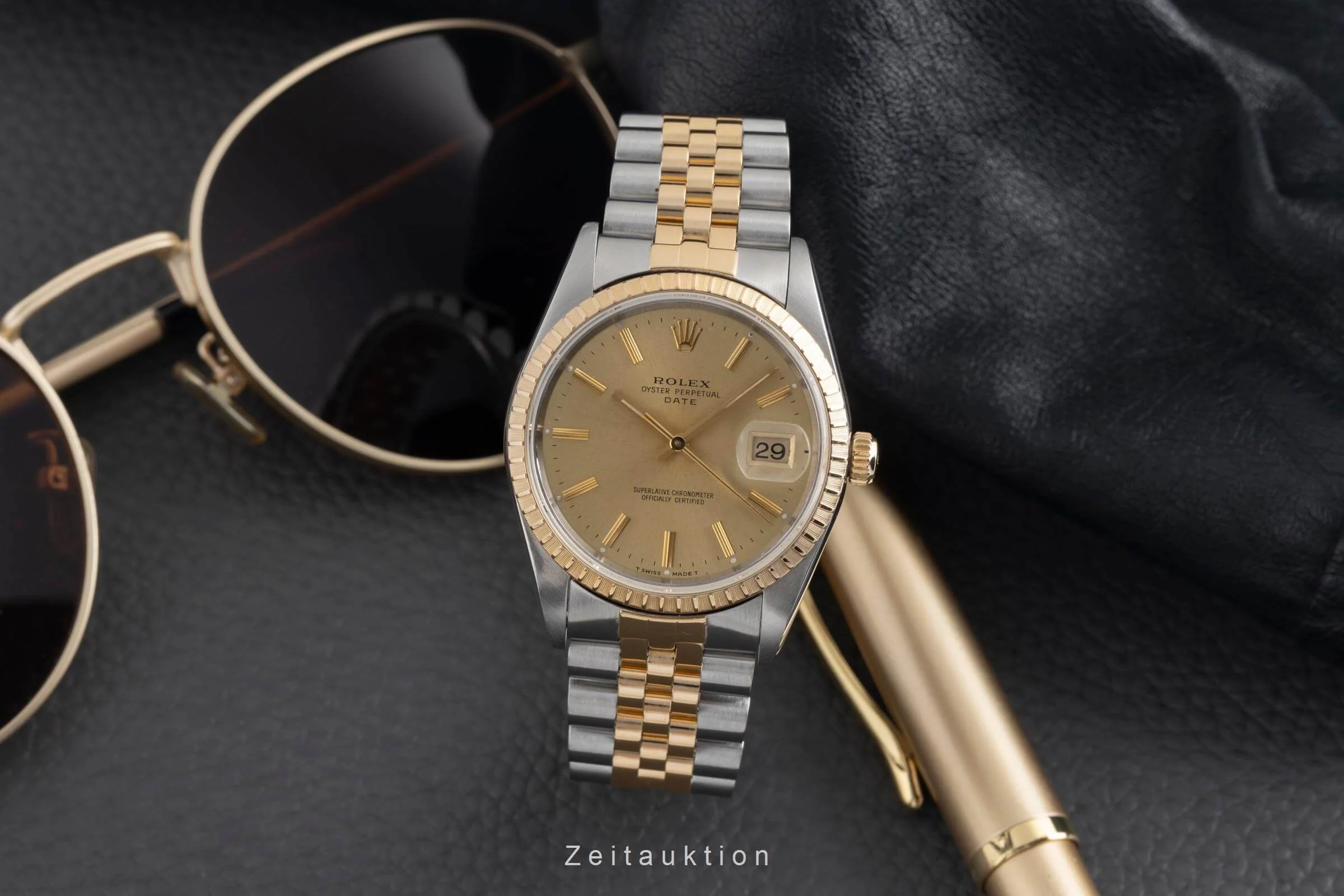Rolex Date steel / gold automatic men's watch 15223  [2501907] - Image 4
