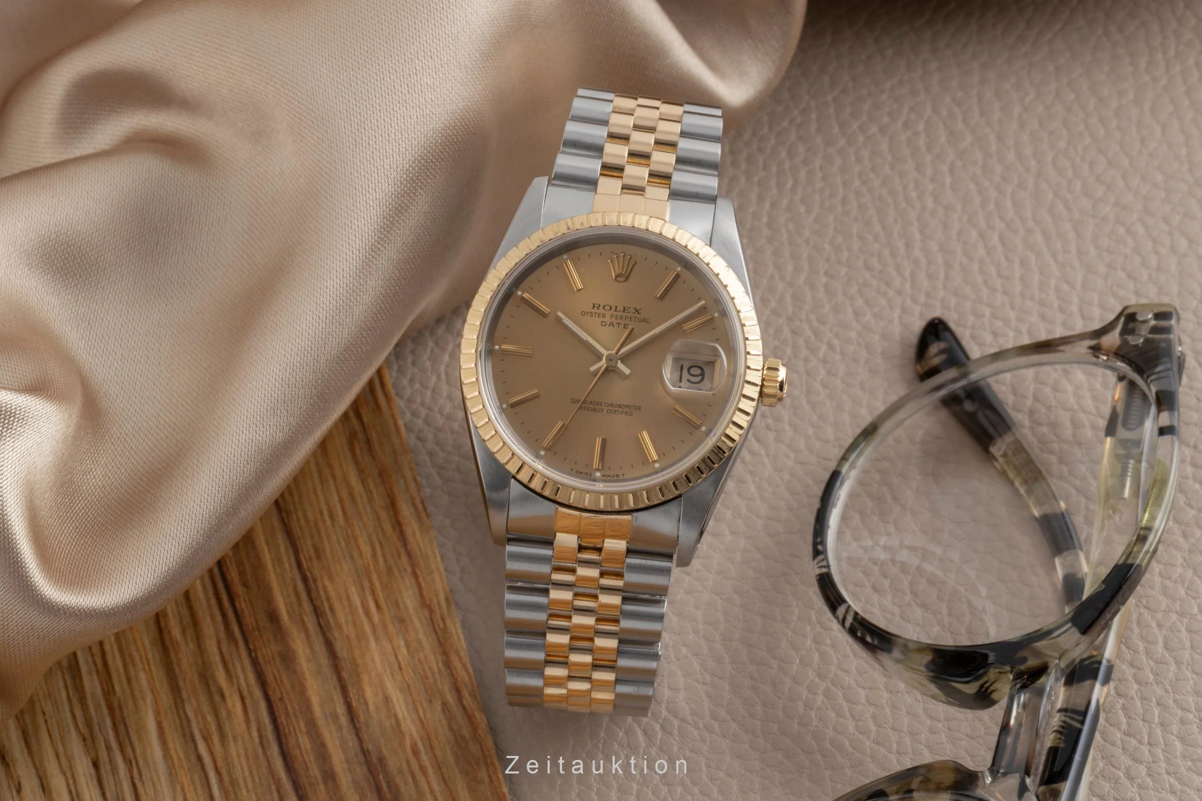 Rolex Date steel / gold automatic men's watch 15223  [2502712] - Image 4