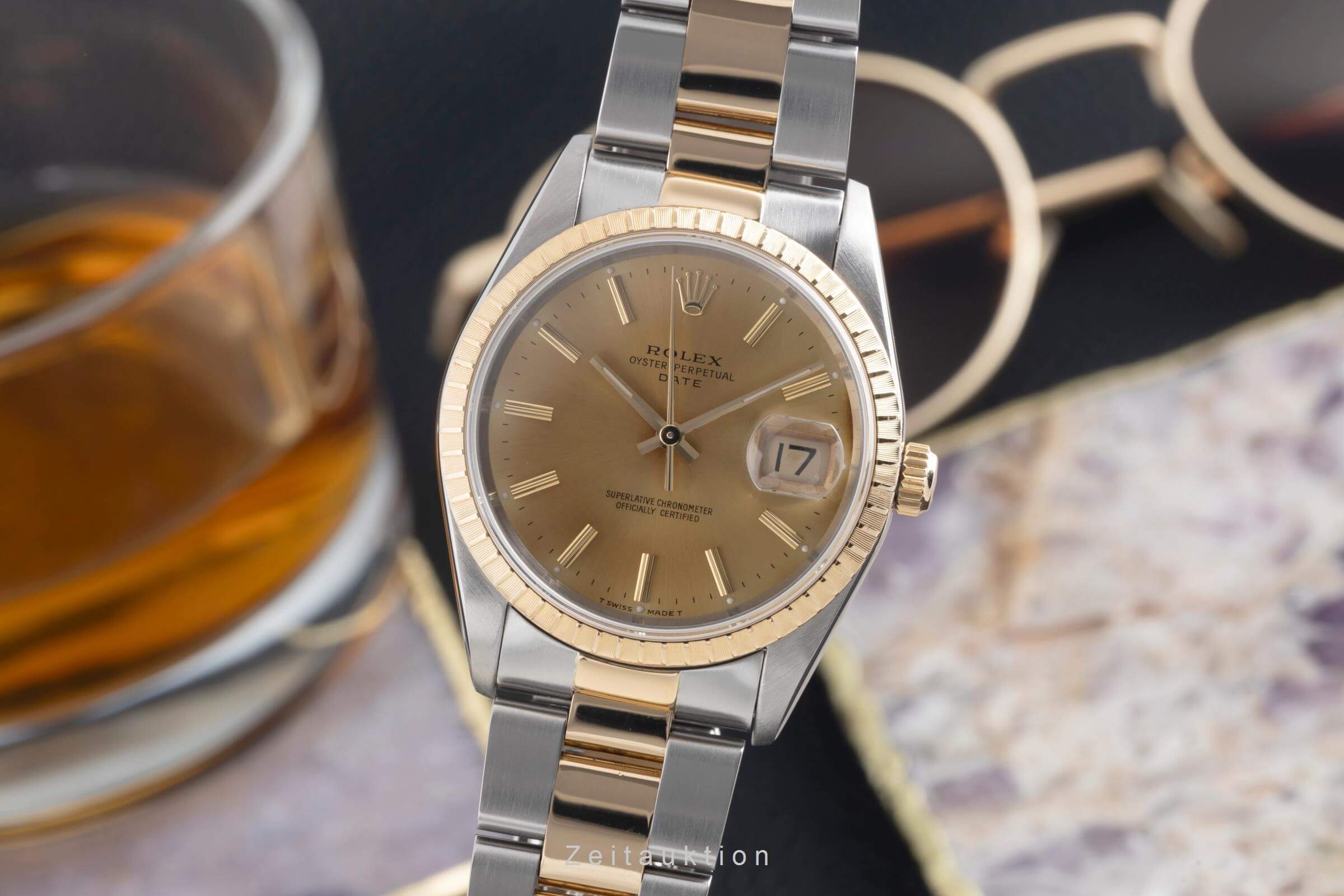 Rolex Date steel / gold automatic men's watch 15233  [2501776] - Image 2