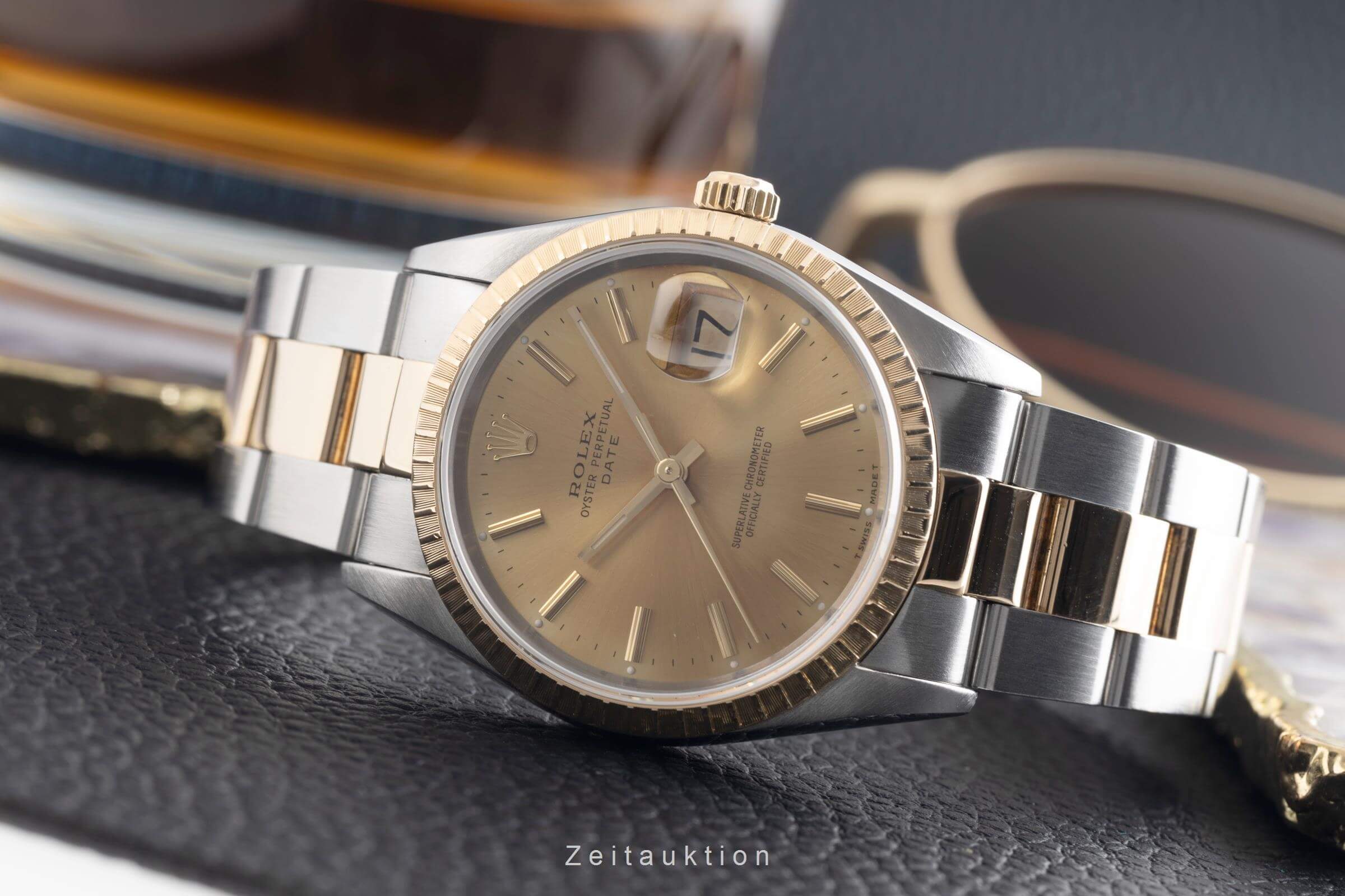 Rolex Date steel / gold automatic men's watch 15233  [2501776] - Image 3