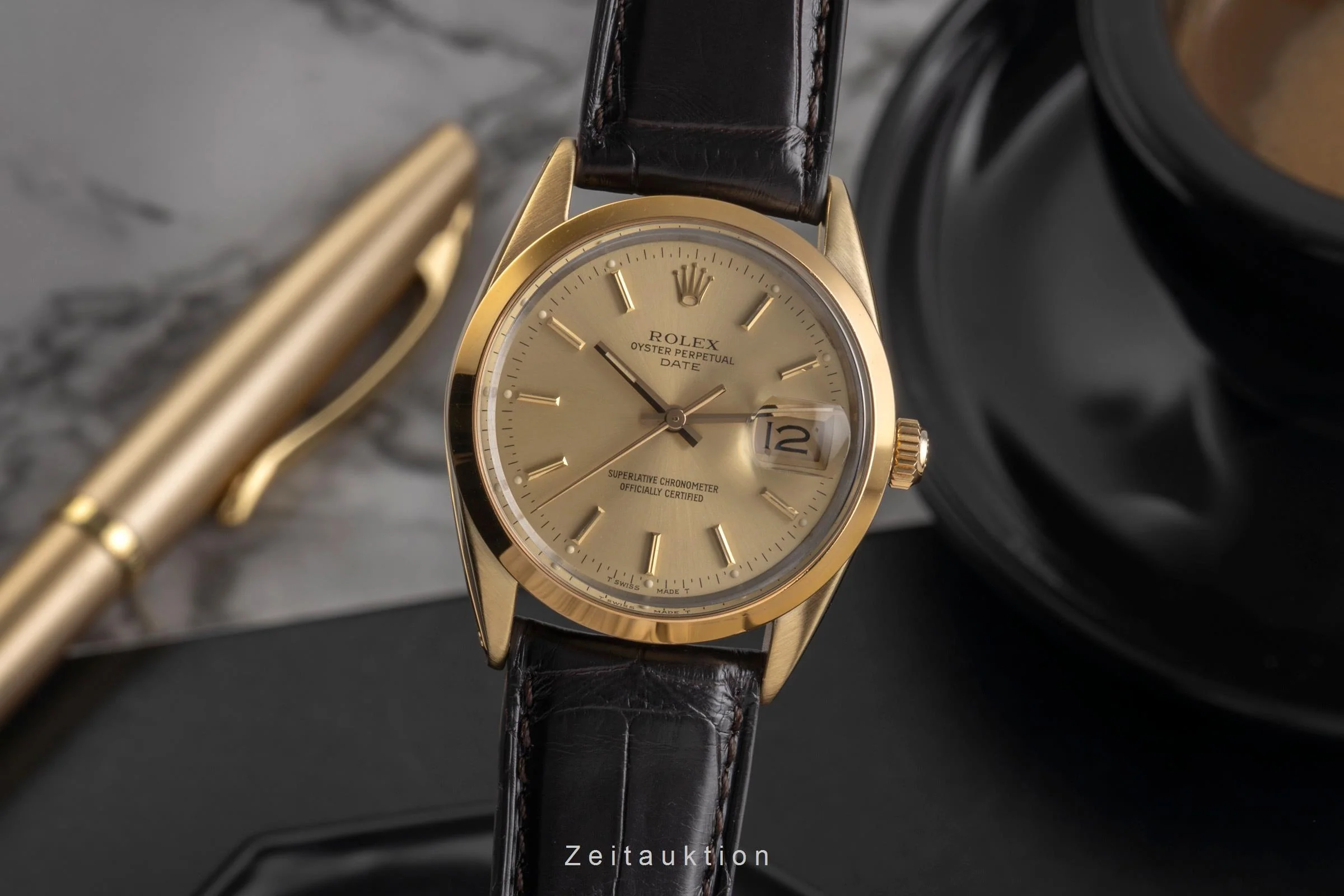 Rolex Date steel / gold automatic men's watch 15505  [2503567] - Image 2