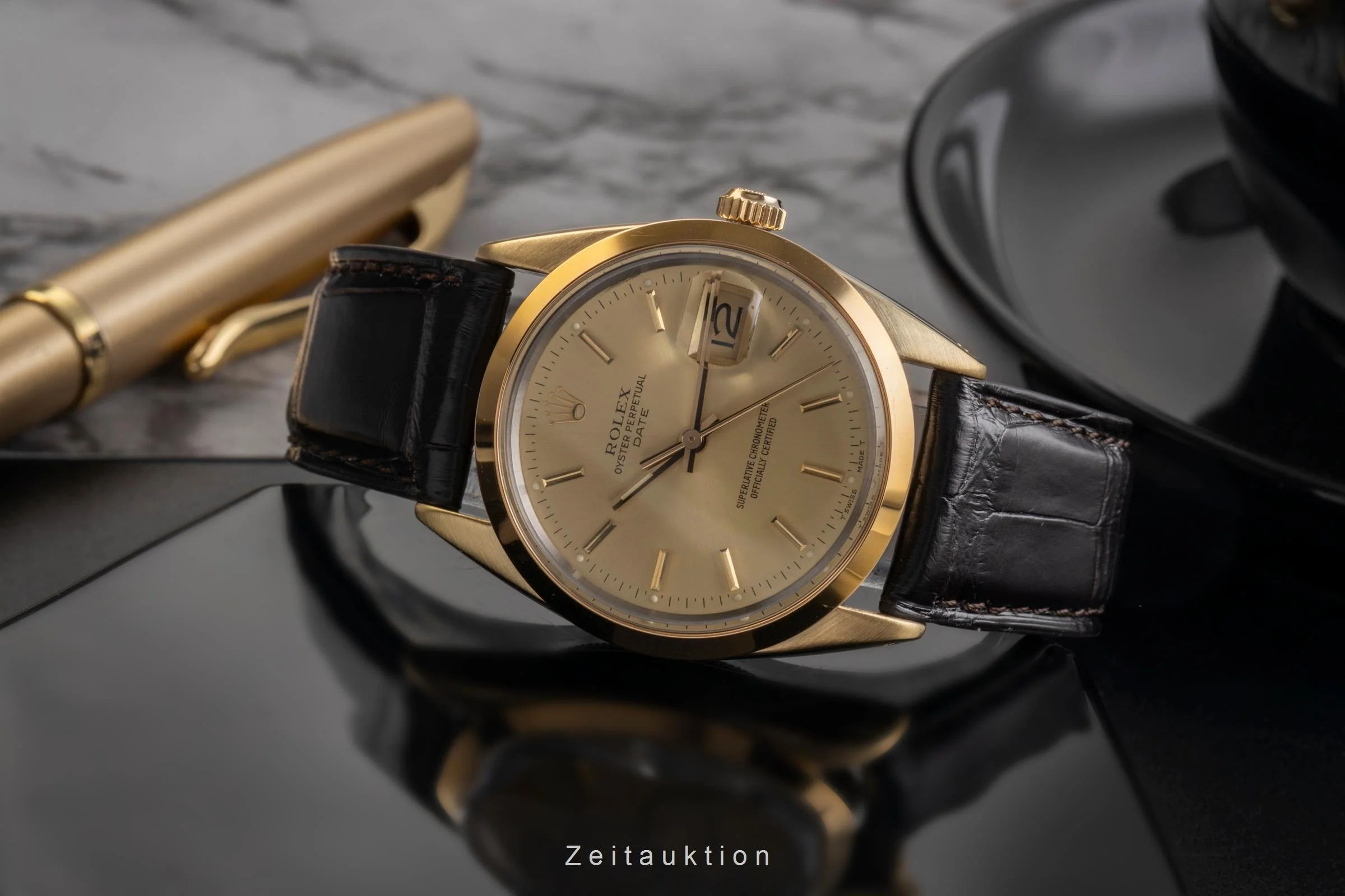 Rolex Date steel / gold automatic men's watch 15505  [2503567] - Image 3