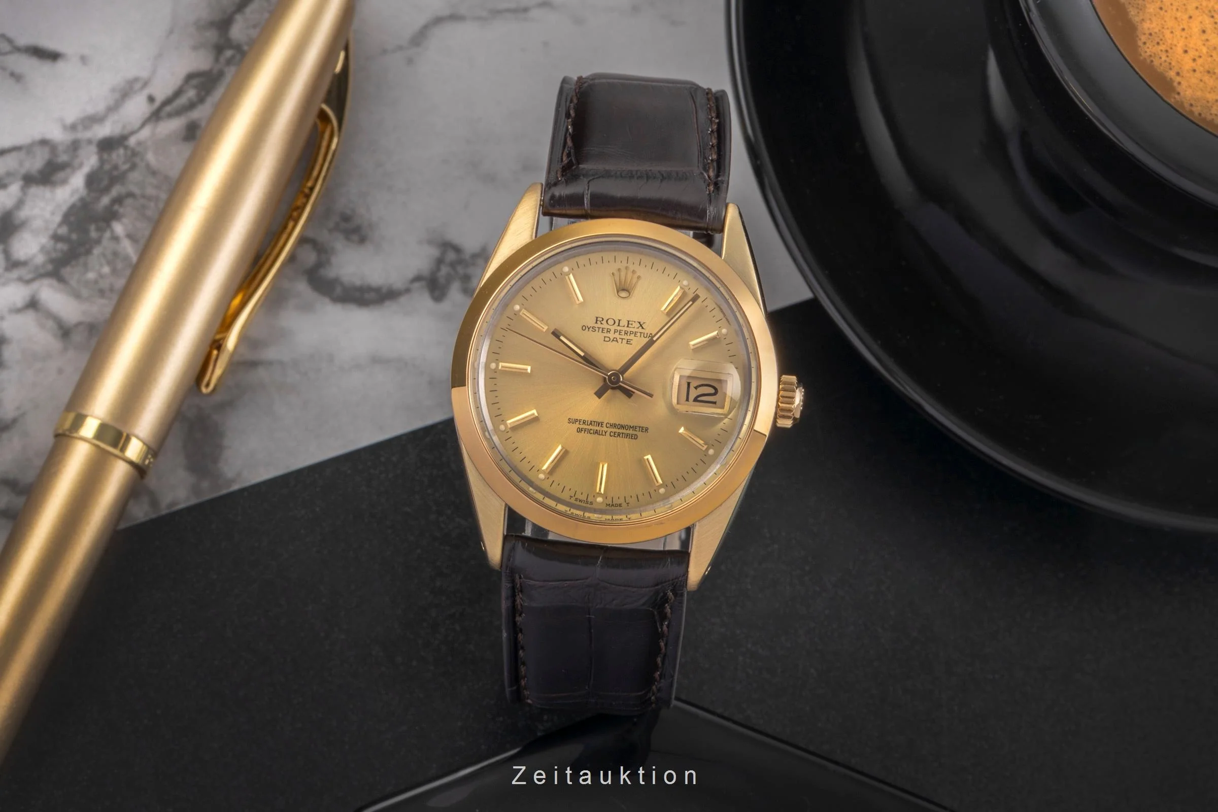 Rolex Date steel / gold automatic men's watch 15505  [2503567] - Image 4
