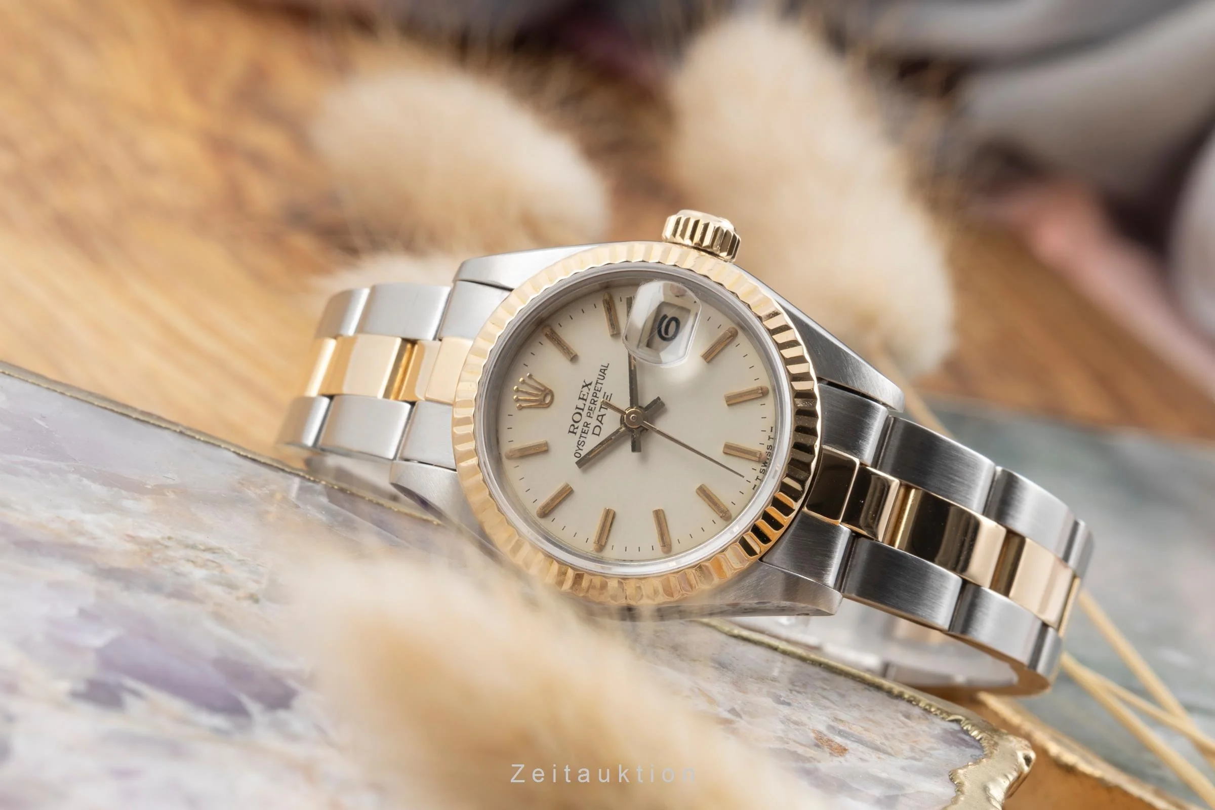 Rolex Date steel / gold automatic women's watch 69173 Vintage  [2504955] - Image 3