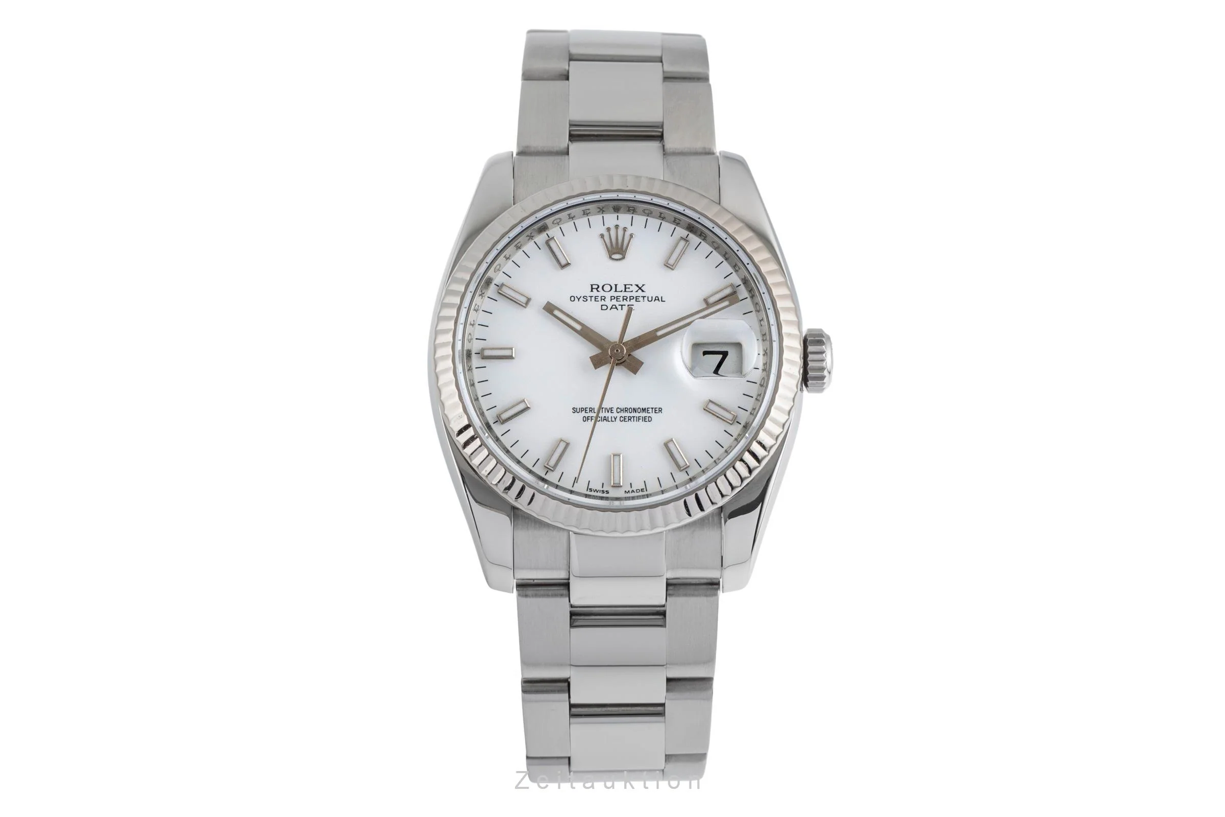 Rolex Date steel / white gold automatic men's watch 115234  [2501684] - Image 5