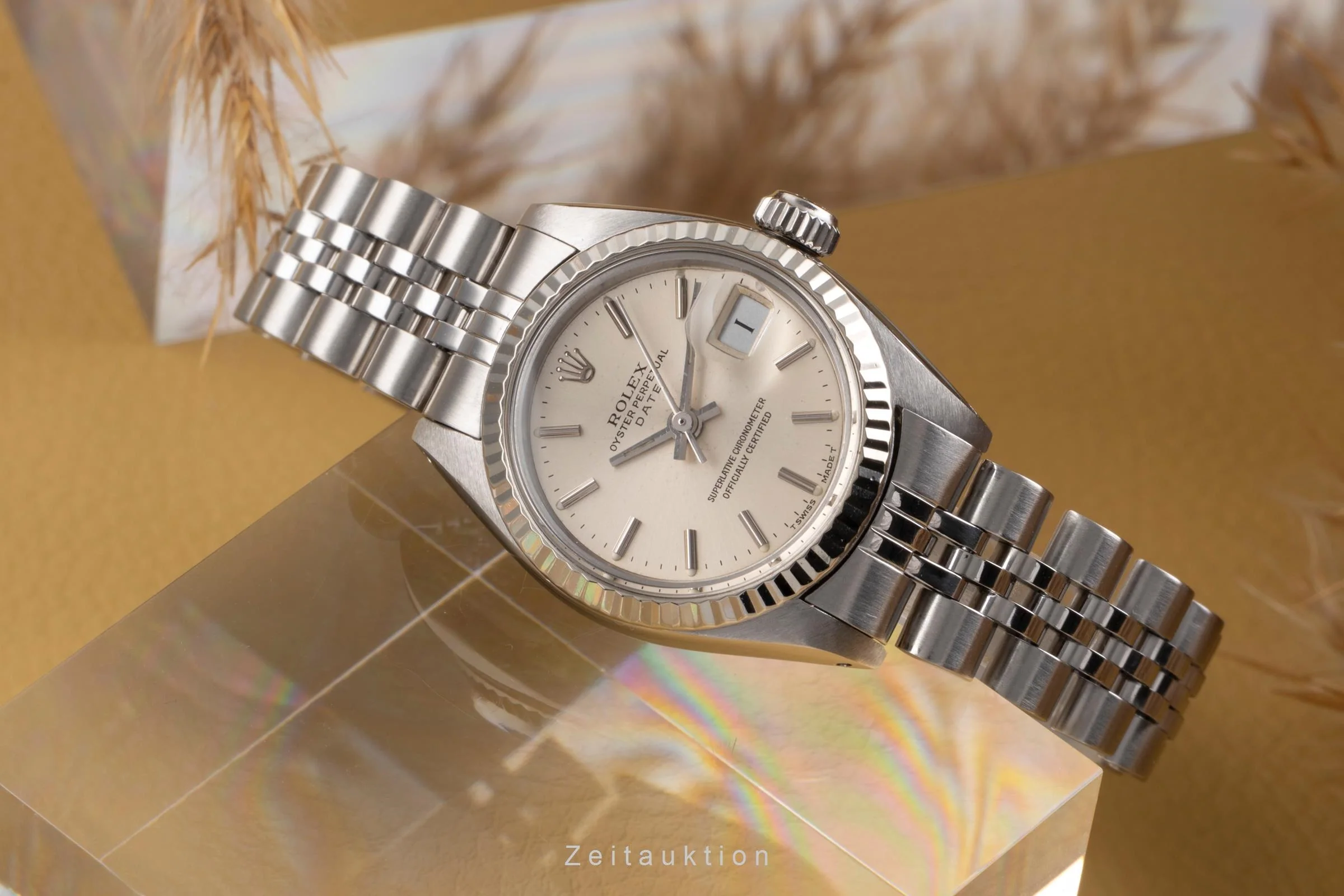 Rolex Date steel / white gold automatic women's watch 6917 Vintage  [2504195] - Image 3