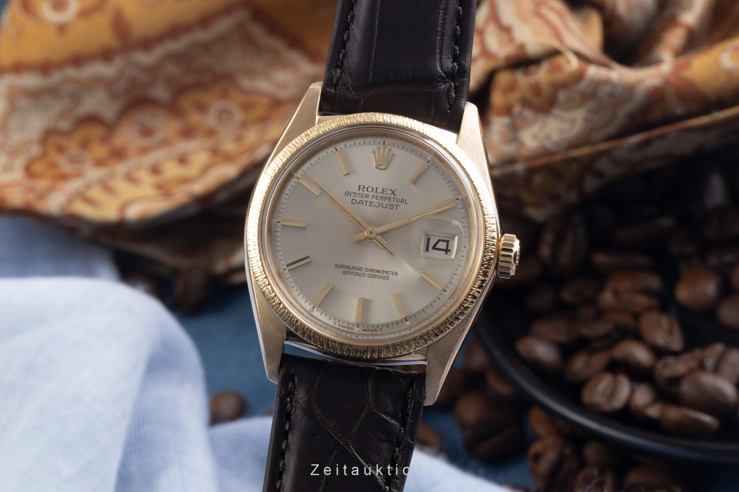 Rolex Datejust 18 ct gold automatic men's watch 1601  [2500729] - Image 2