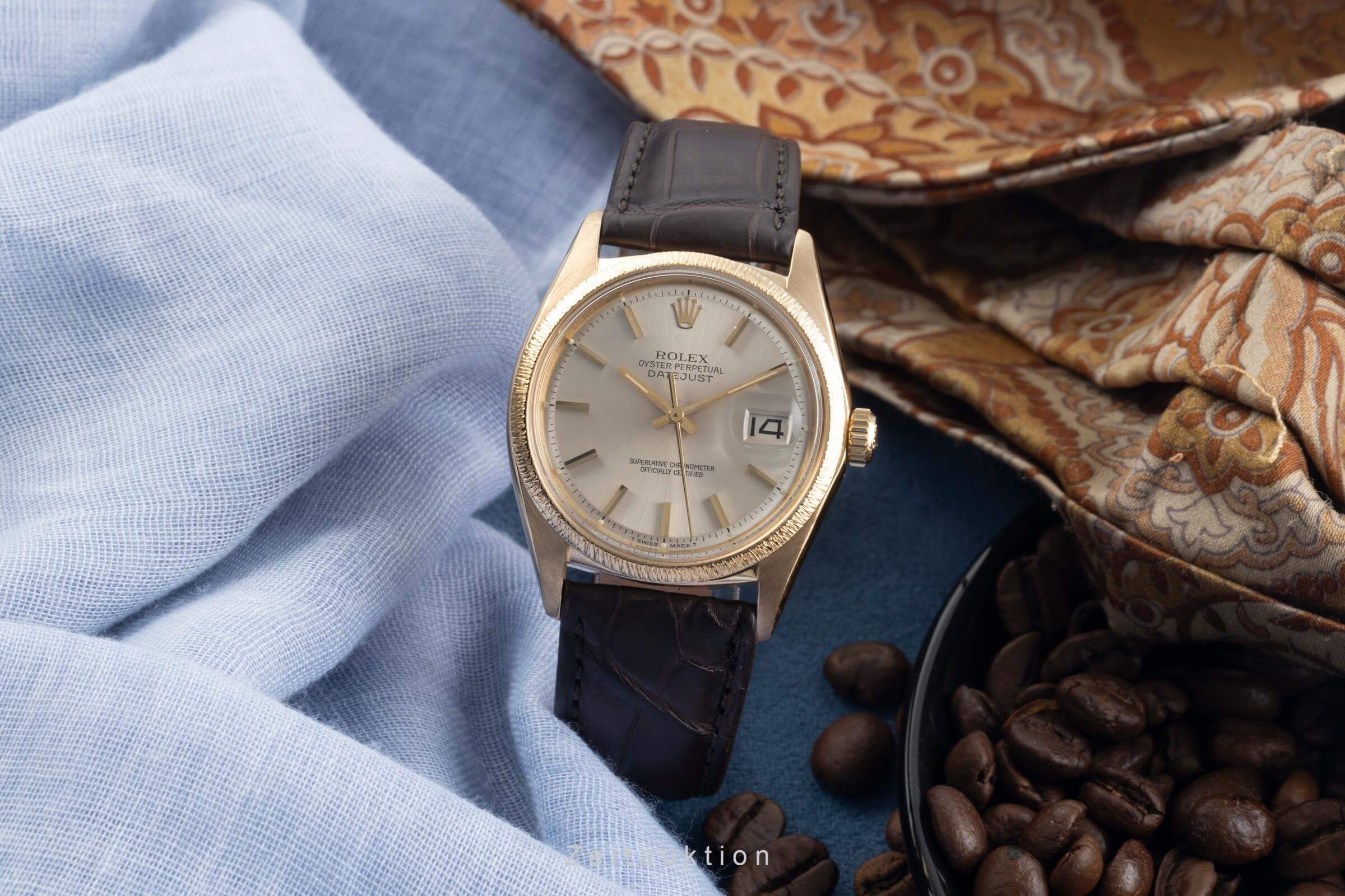 Rolex Datejust 18 ct gold automatic men's watch 1601  [2500729] - Image 4